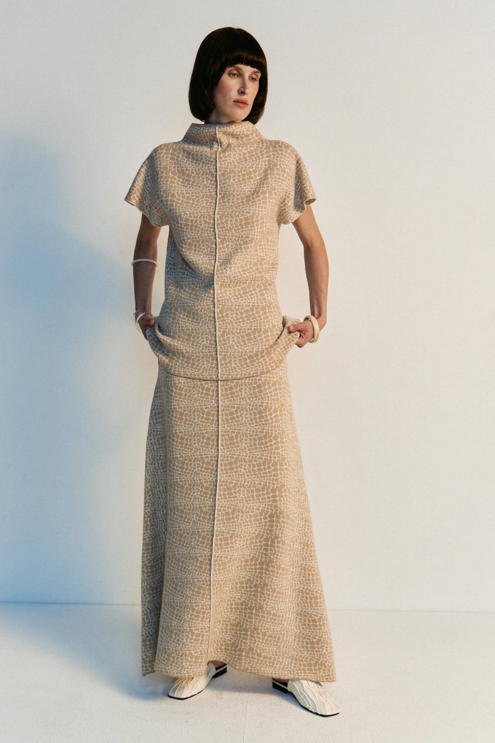 Jacquard-Rock aus Pythongewebe