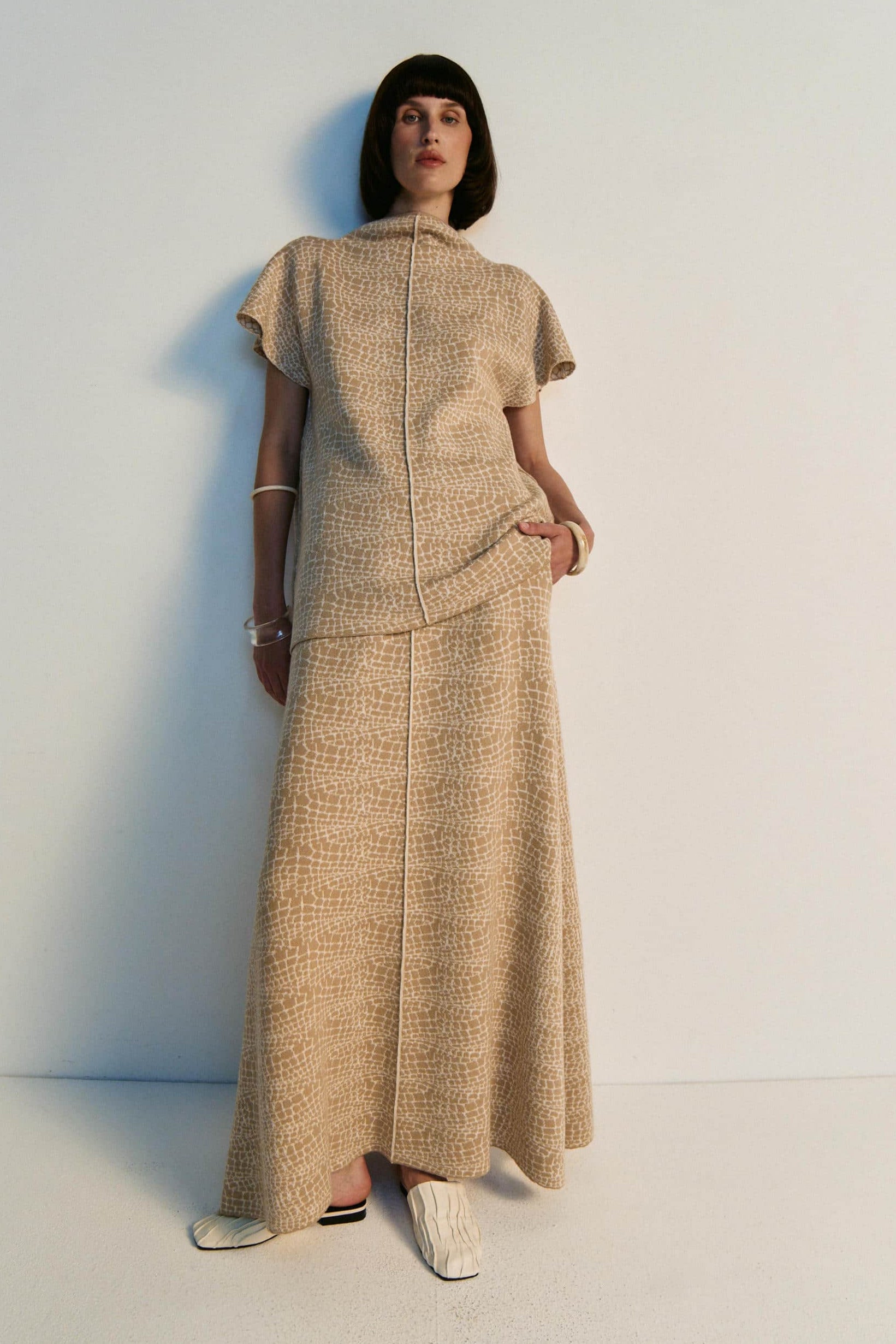 Jacquard-Rock aus Pythongewebe