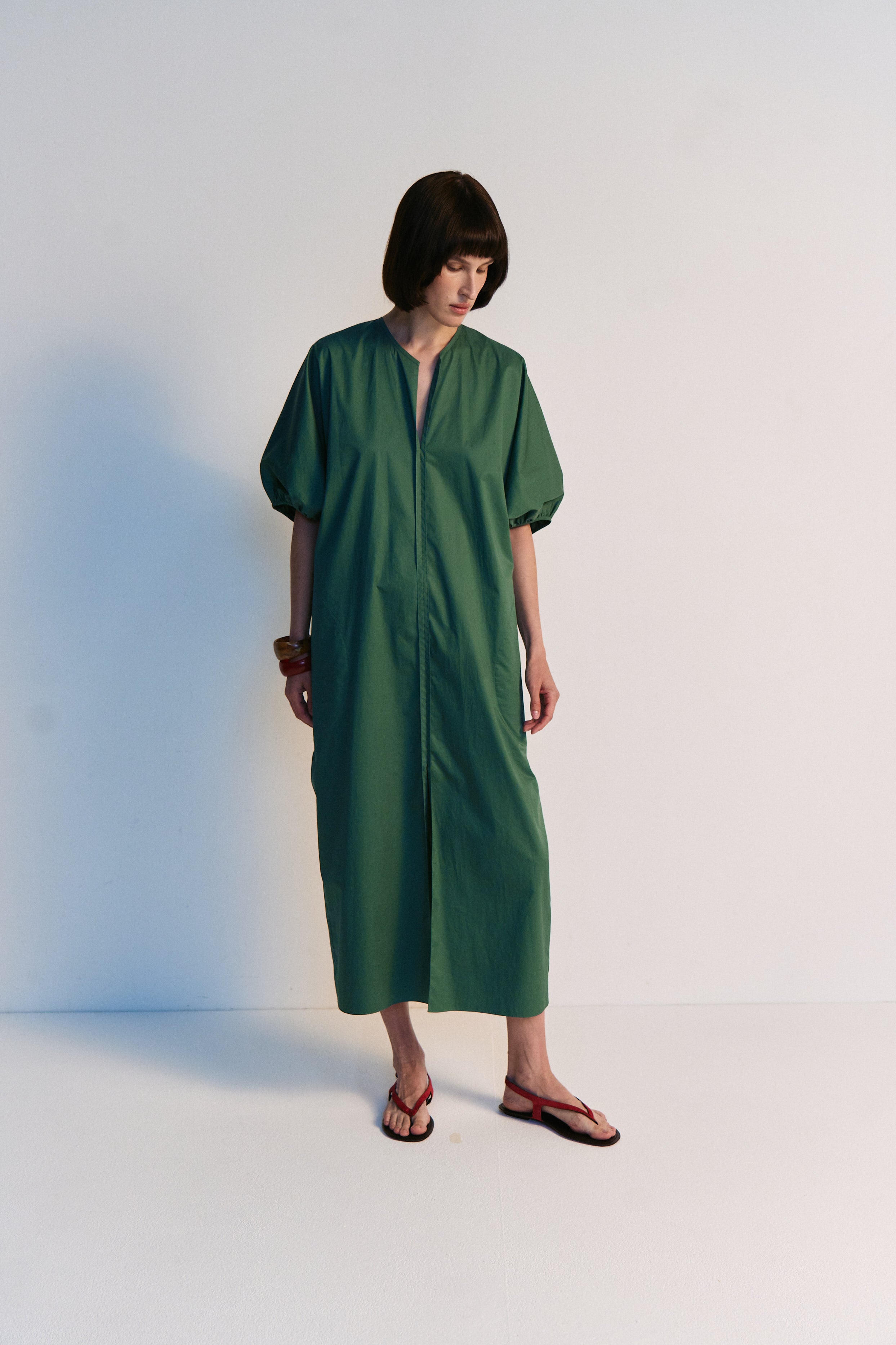 Balloon Sleeve Maxi Dress