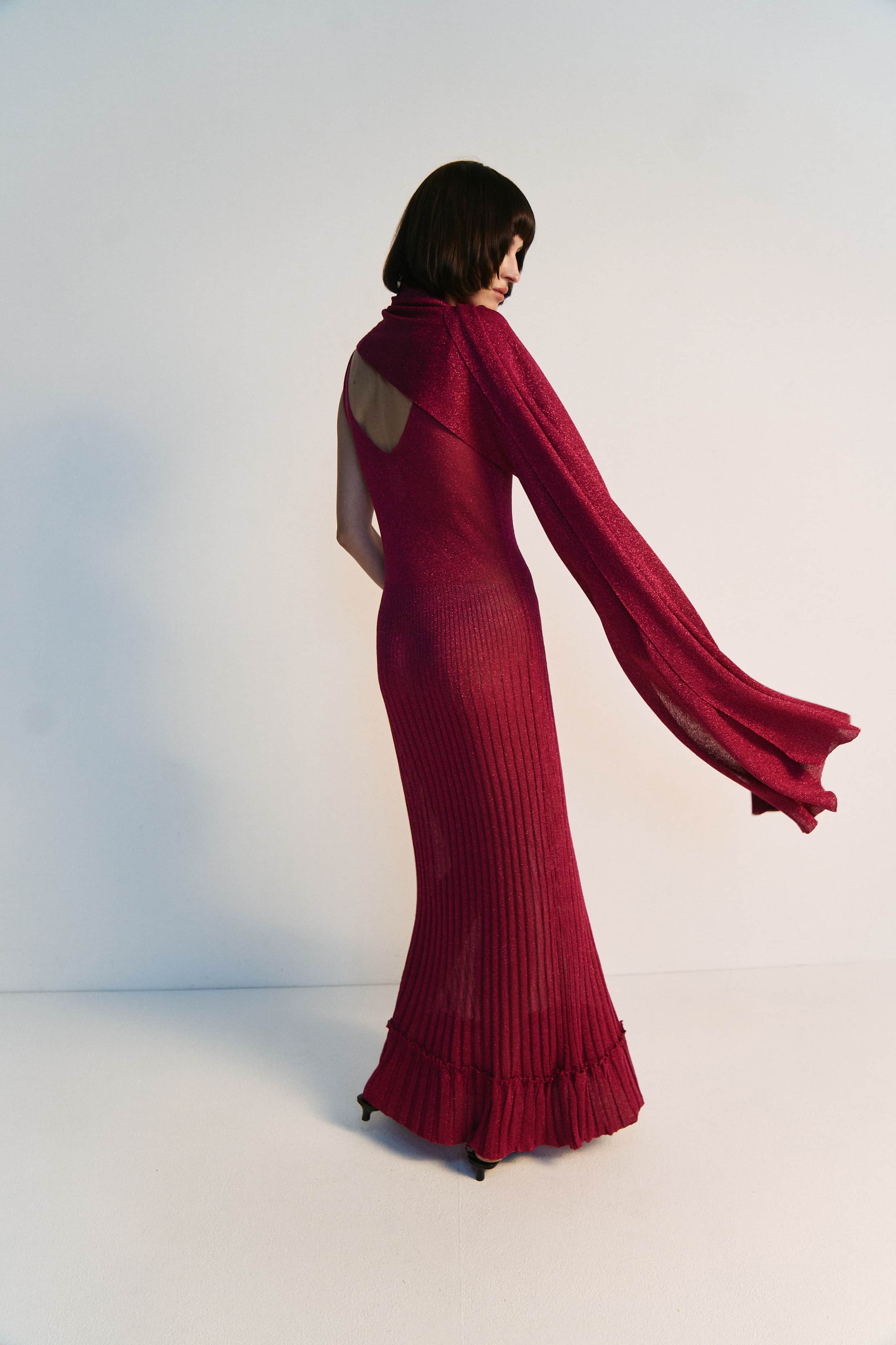 Lurex Evening Maxi Dress