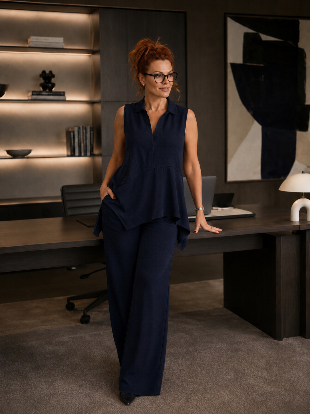 Metropolitan Asymmetric Viscose Top