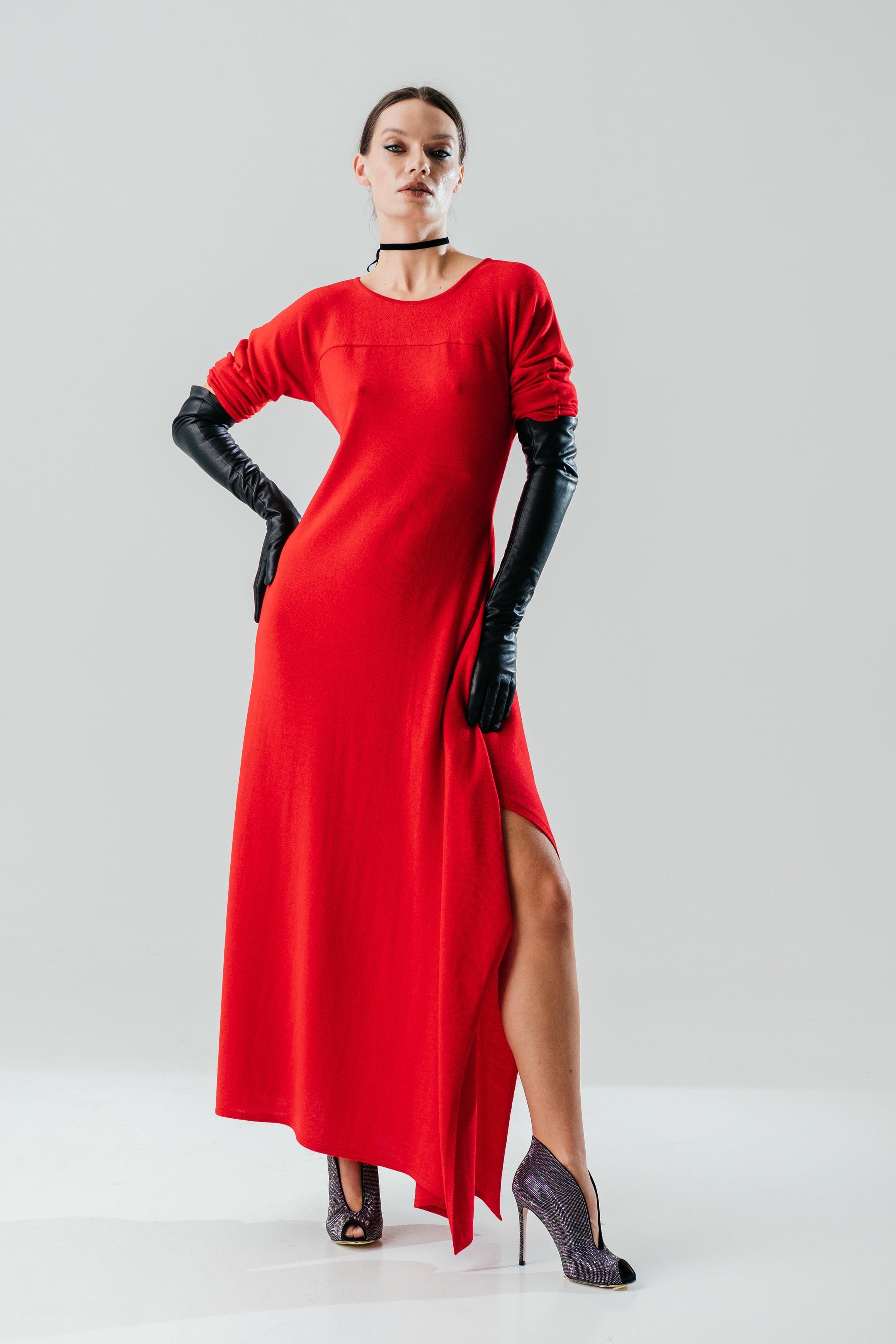 Merino Long-Sleeved Maxi Dress