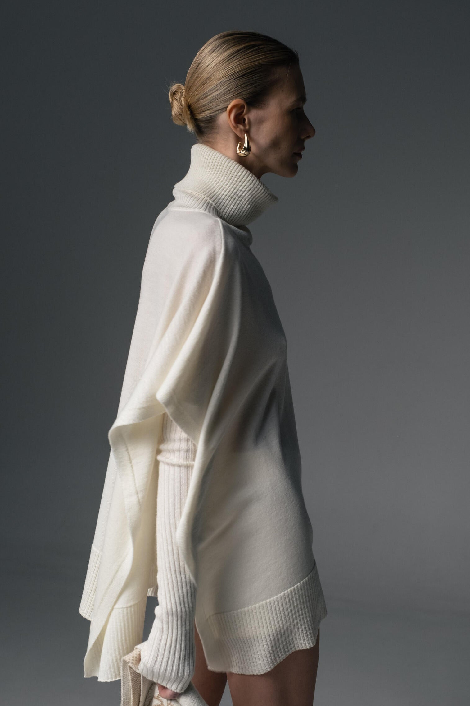 Merino Turtleneck Cape