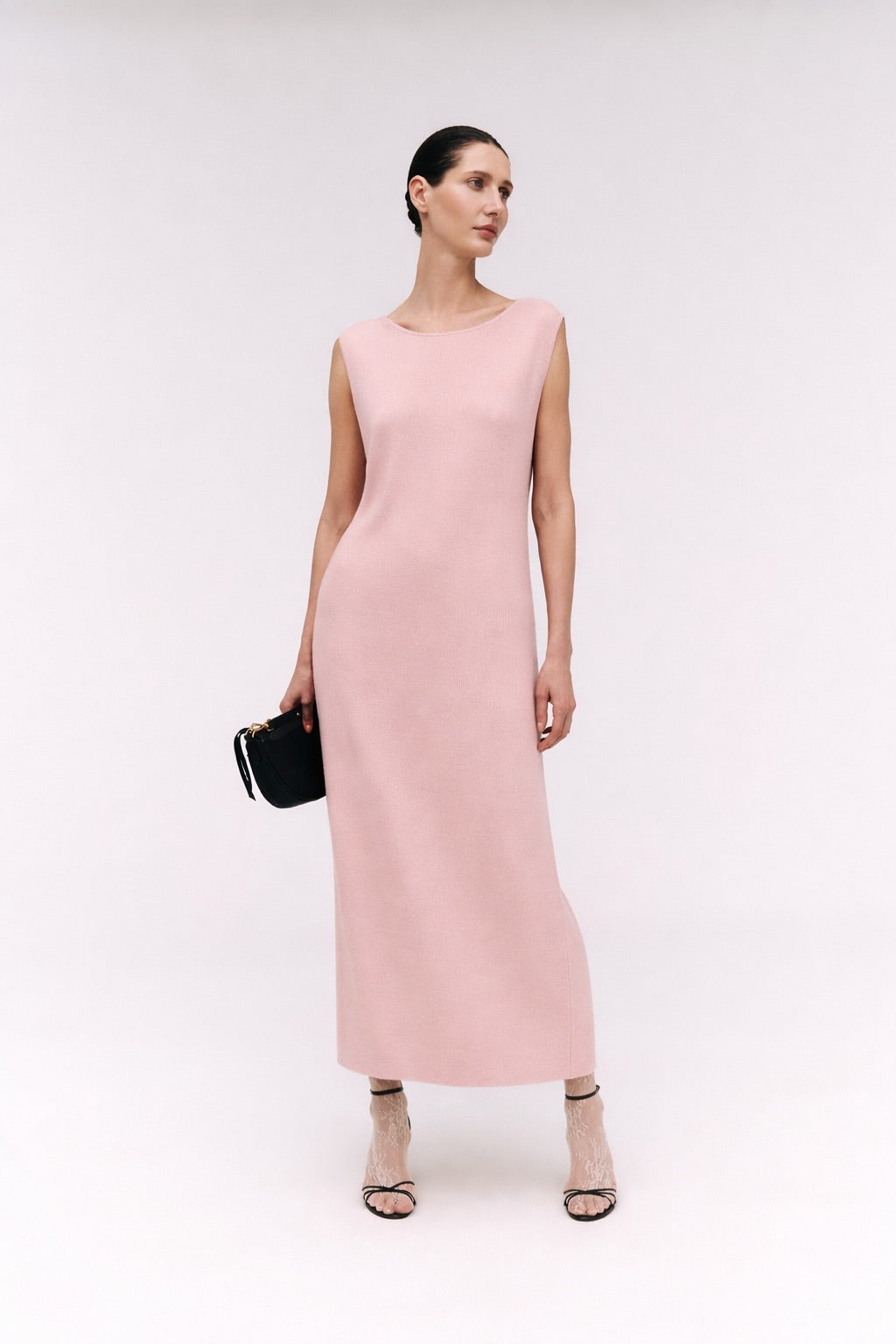 Structured Shoulder Maxi Dress