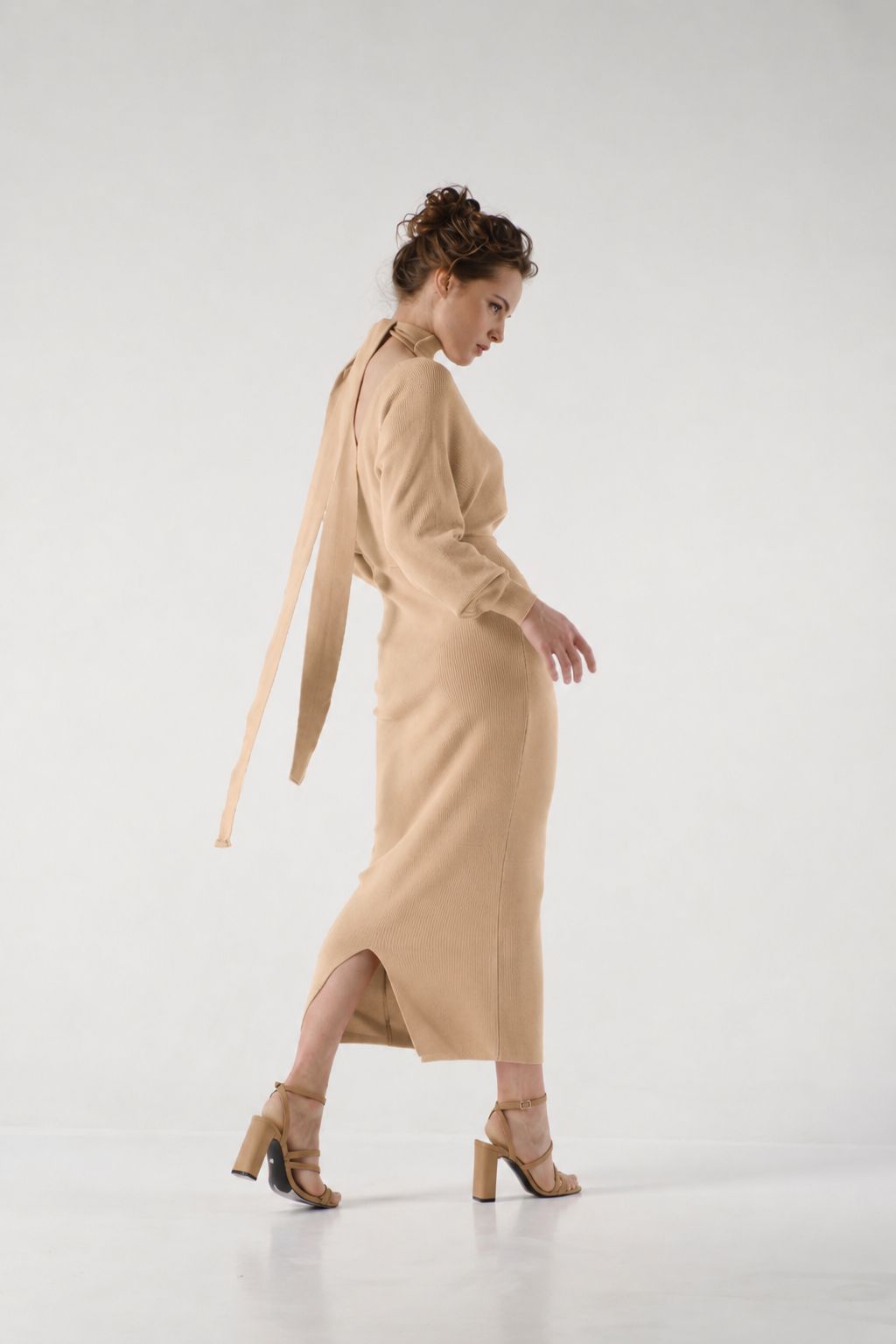 Wrap Knit Midi Dress