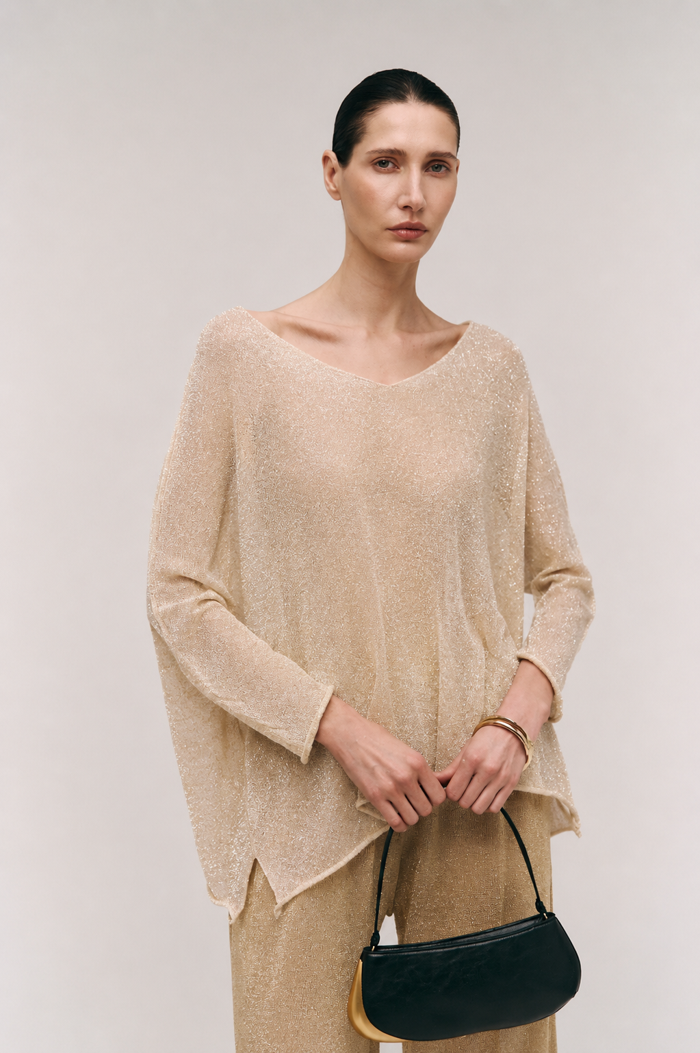 Schimmernde Lurex-Tunika