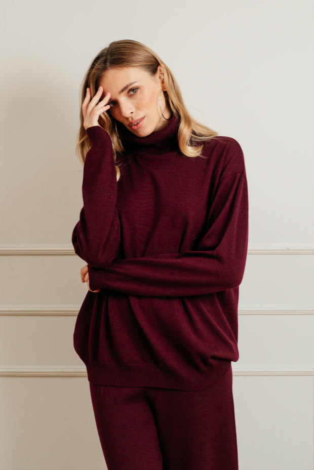 Merino Relaxed Set mit weiter Hose