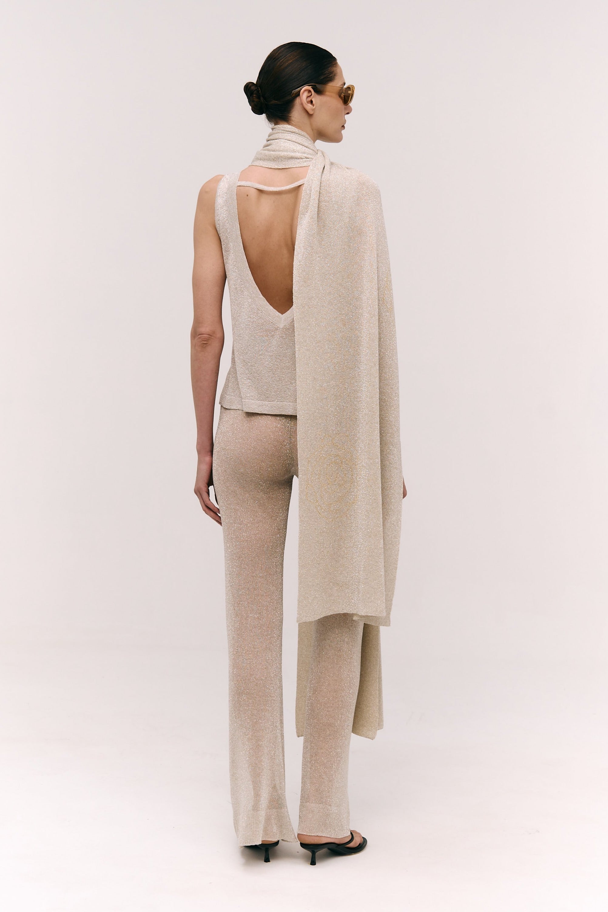 Lurex V‑Back Top