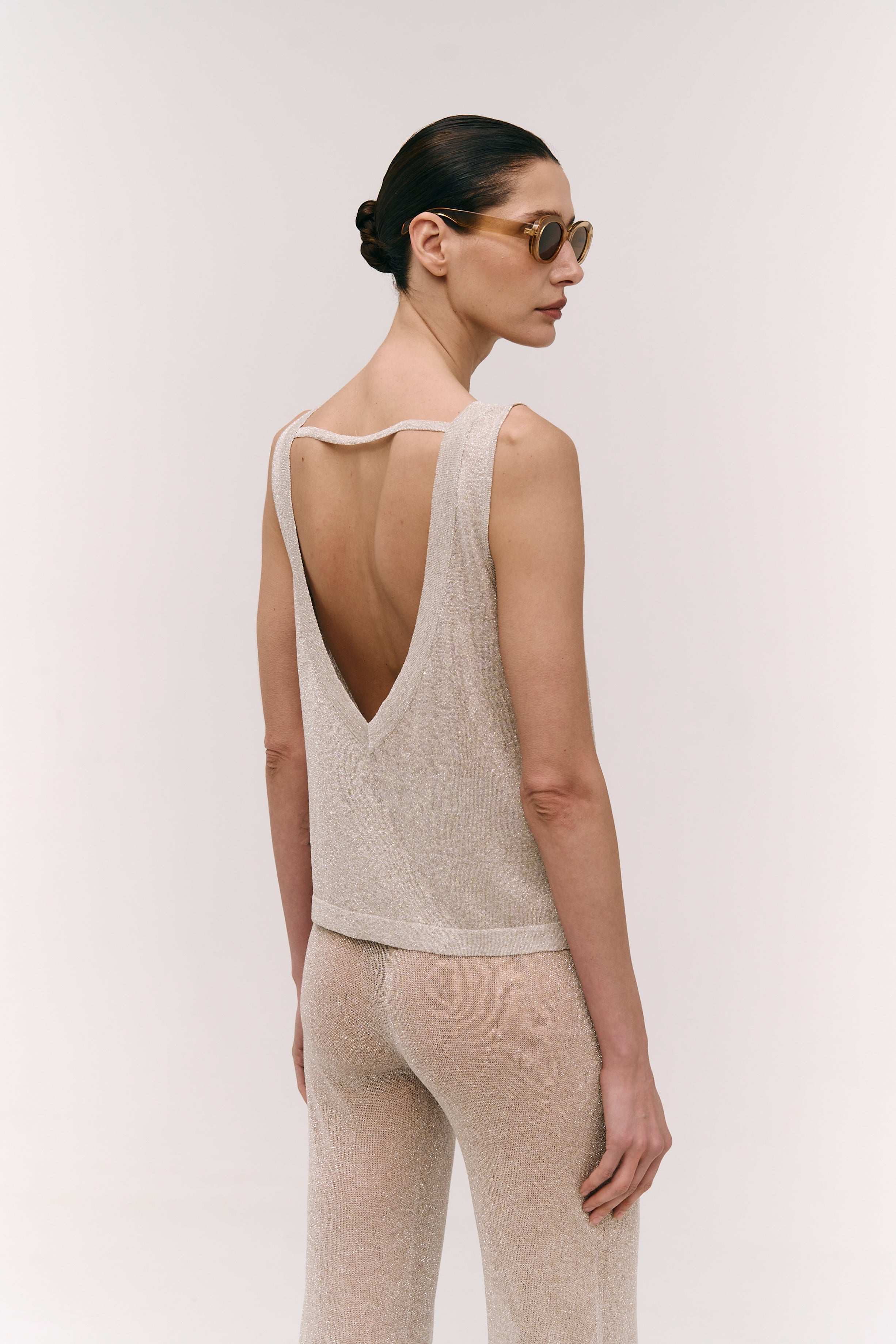 Lurex V‑Back Top