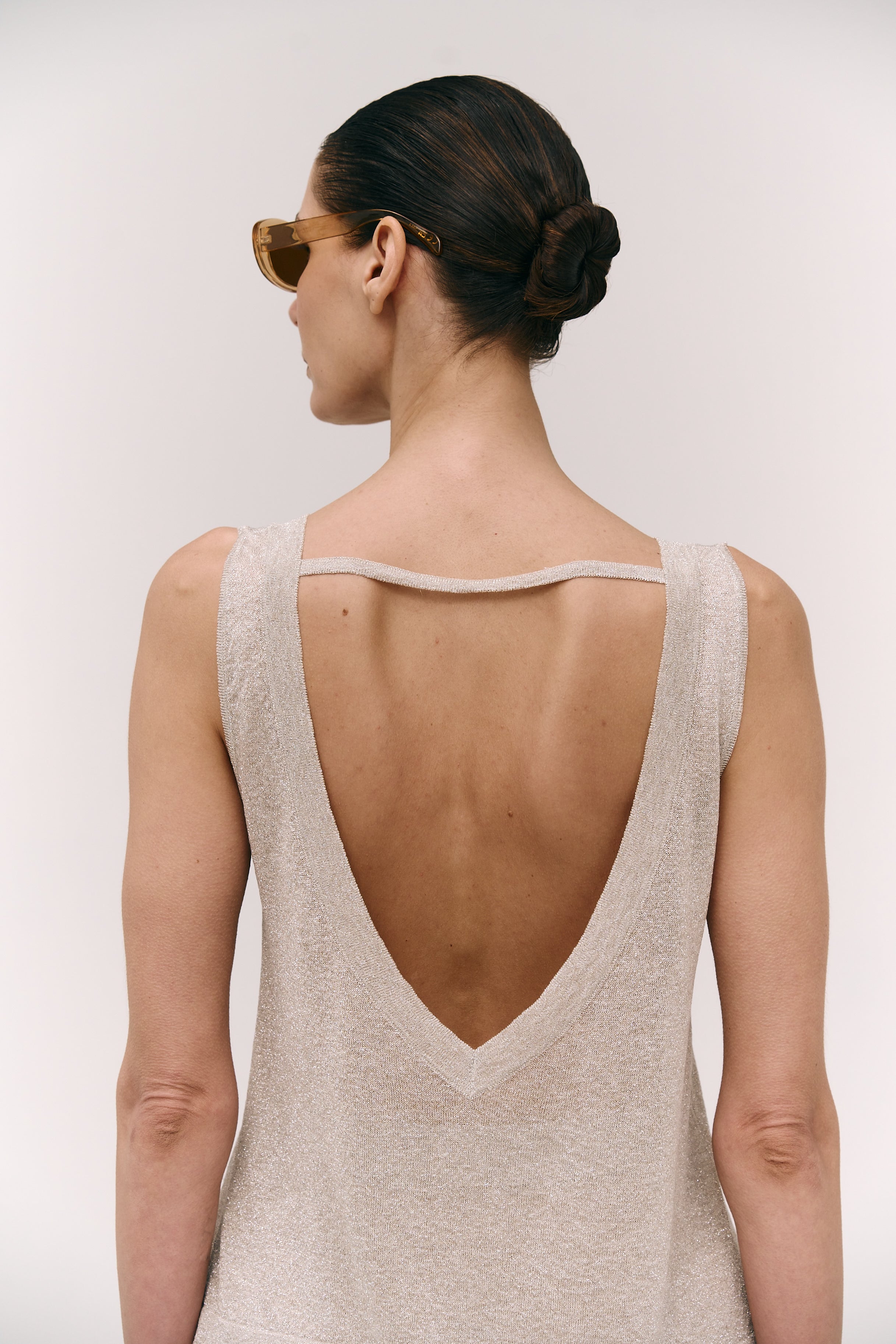 Lurex V‑Back Top