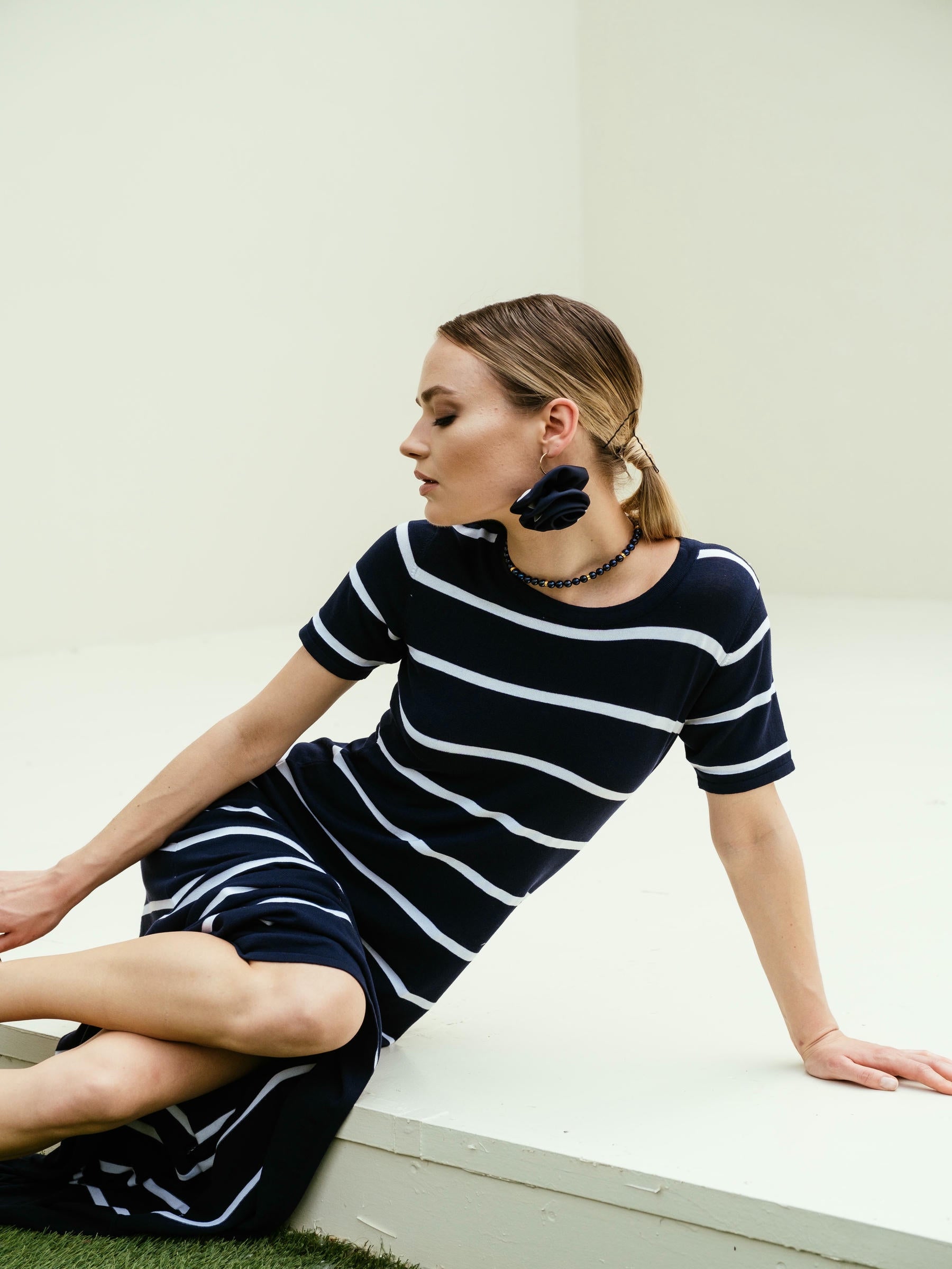 Gestreiftes Maxikleid