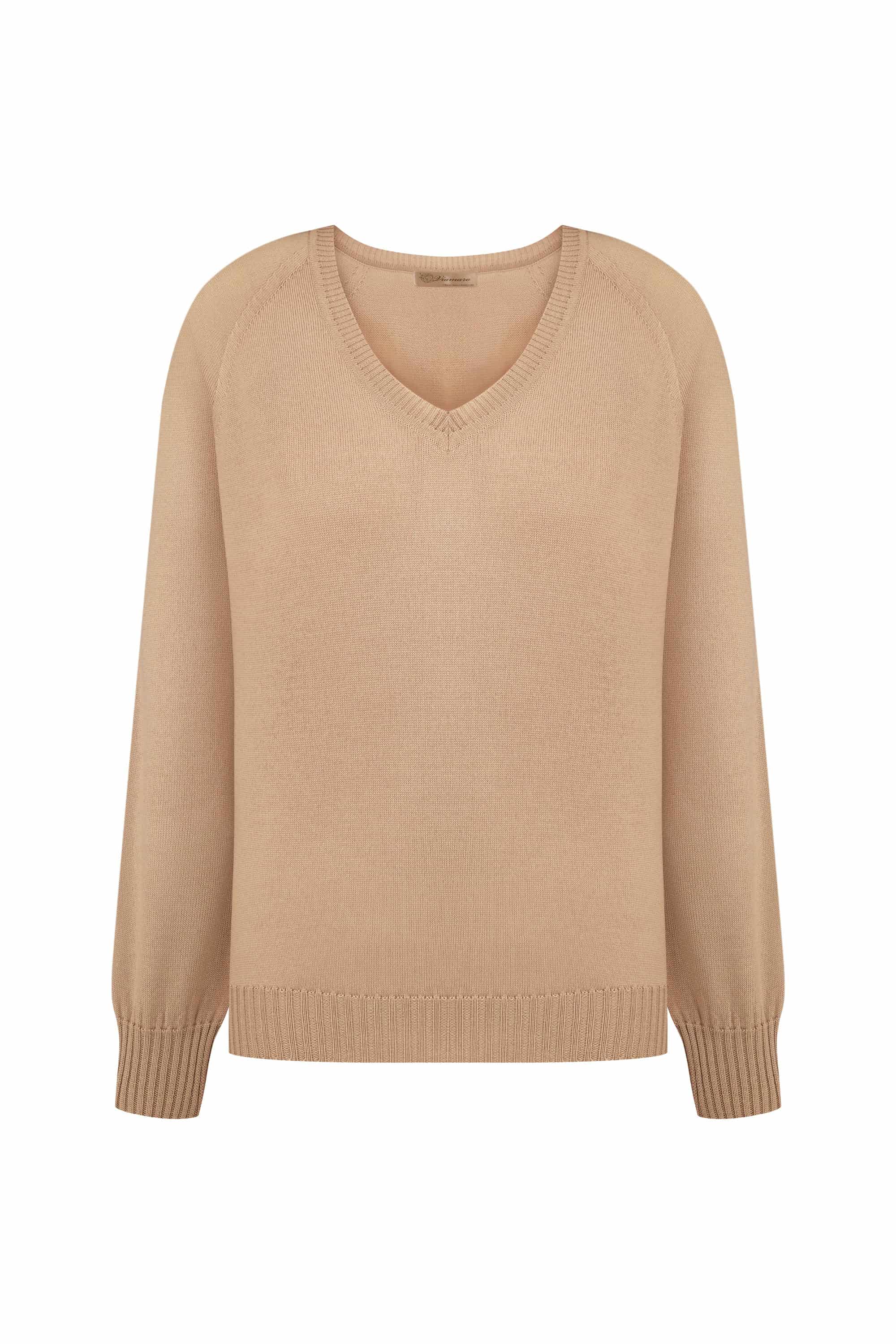 Essential Merino Pullover mit V-Ausschnitt