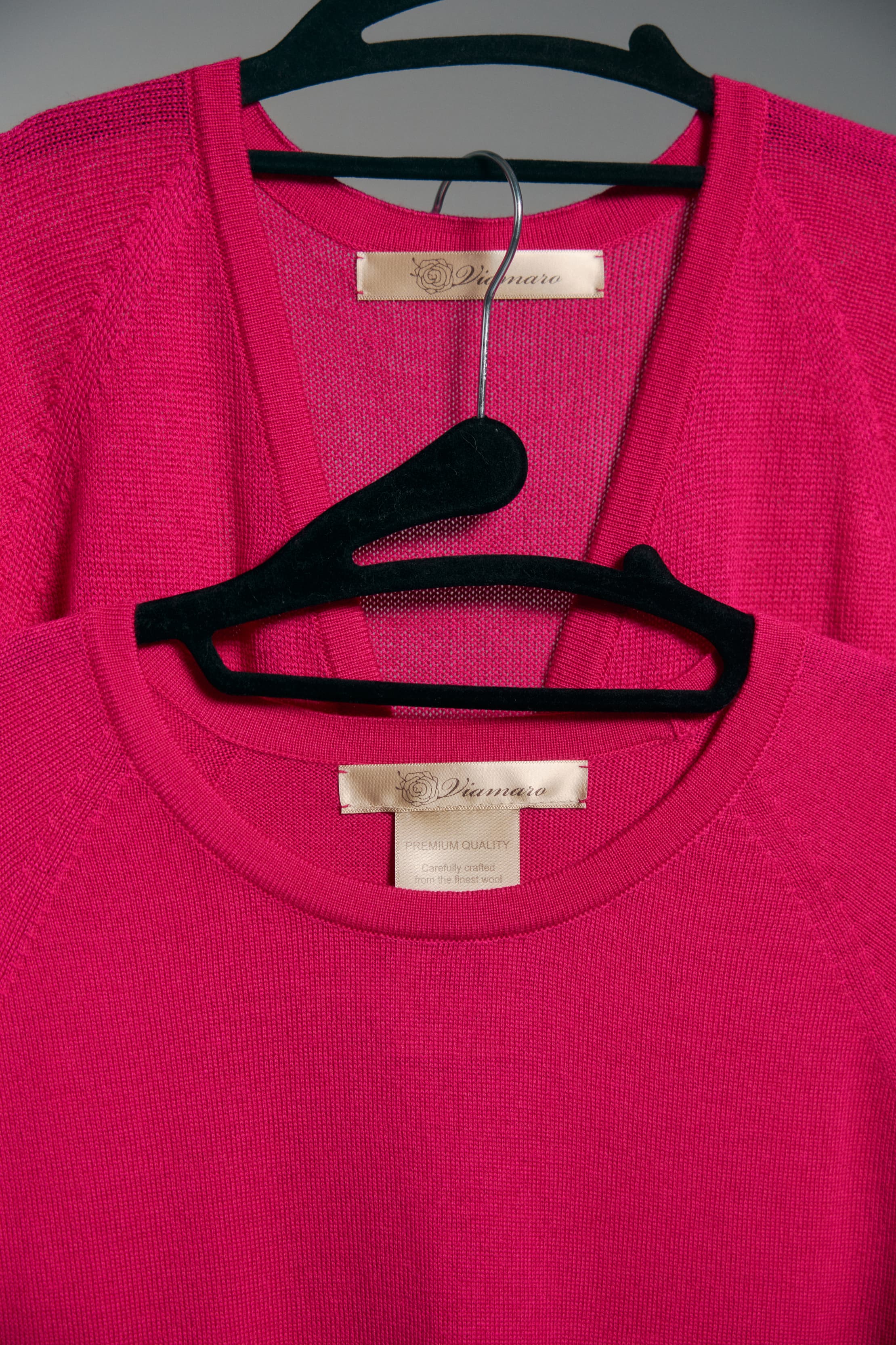 Air Twinset mit Rundhals-Top & Knopf-Cardigan