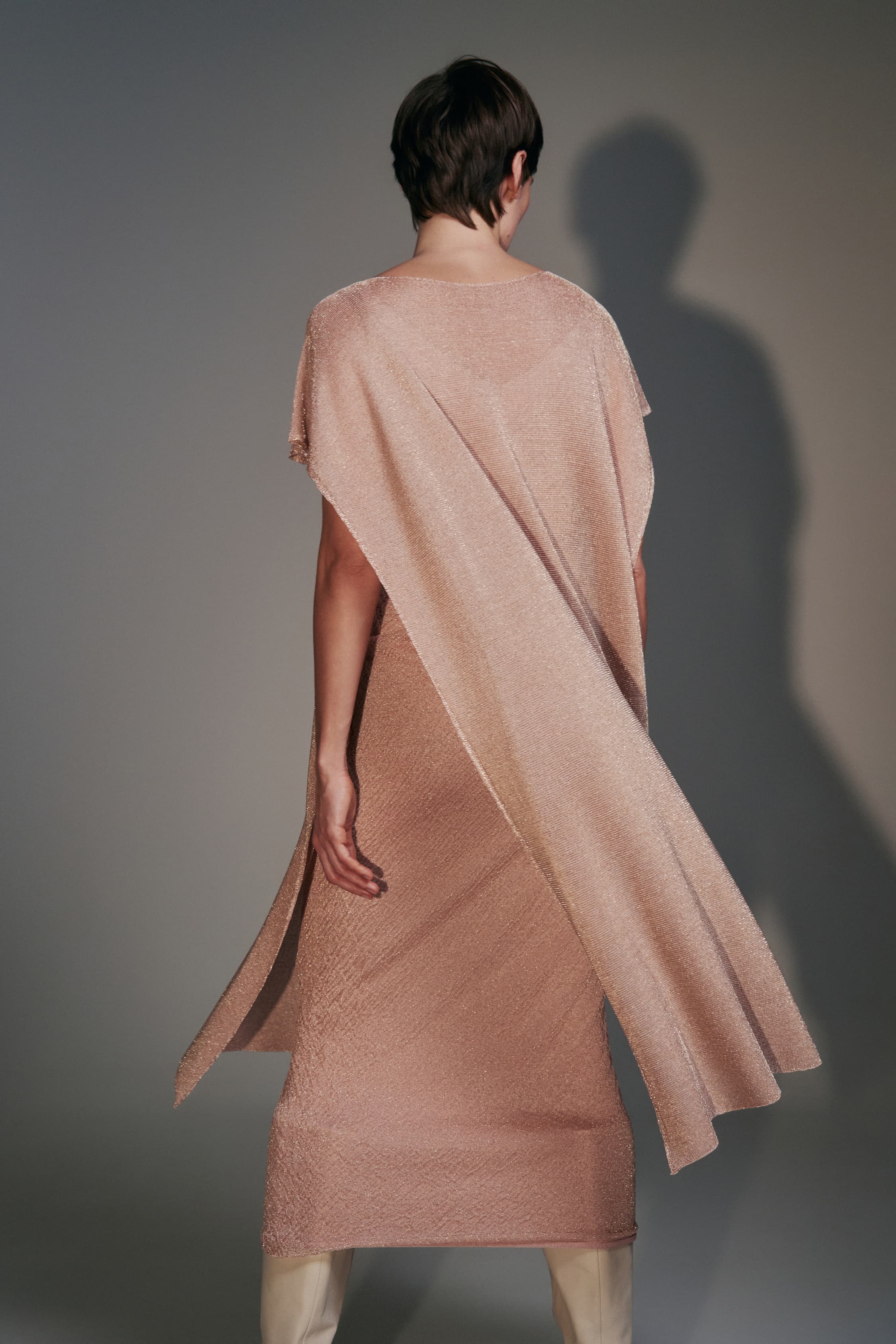 Detachable-Collar Cape & Dress Set