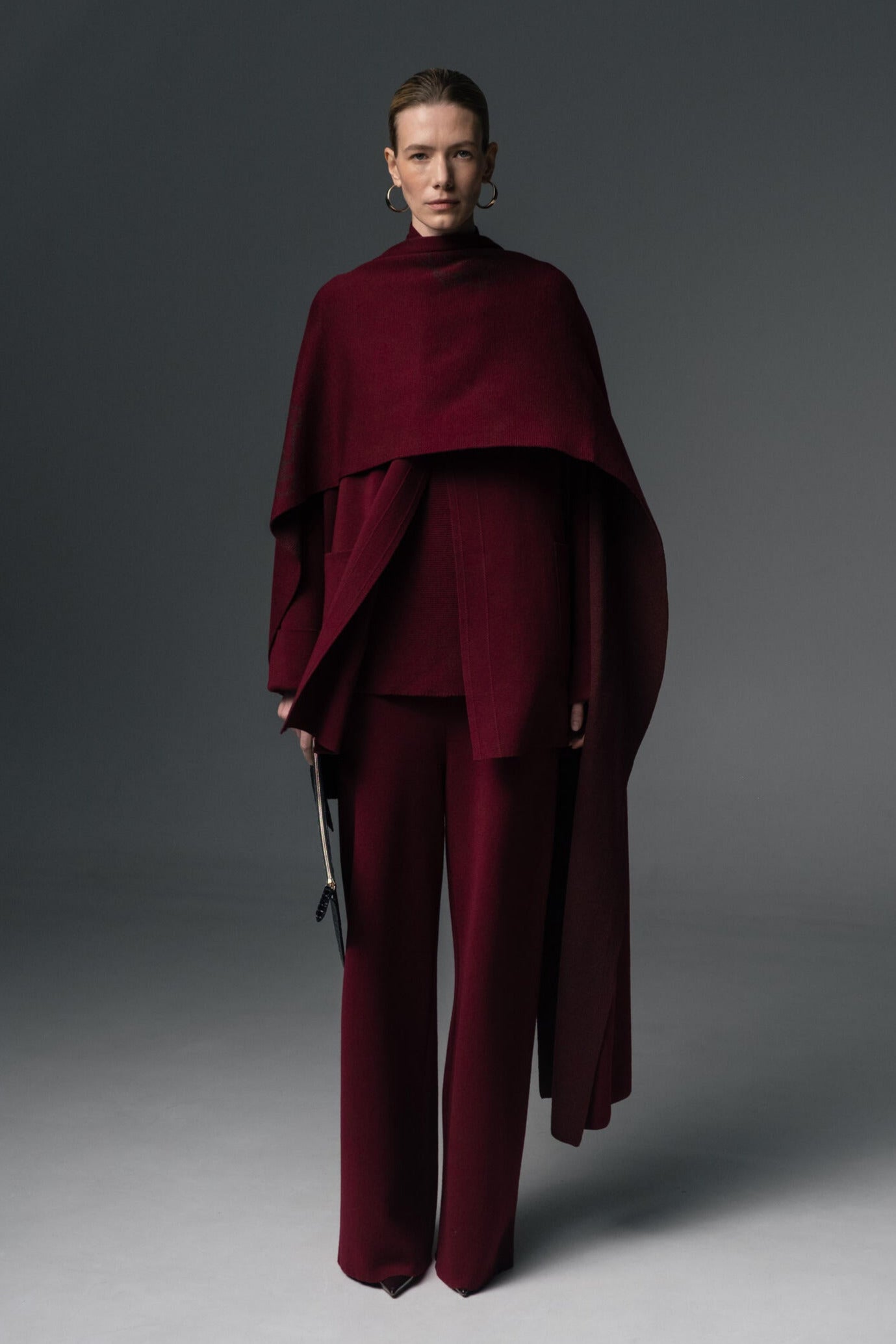 Merino Wool Dense Wide-Leg Trousers