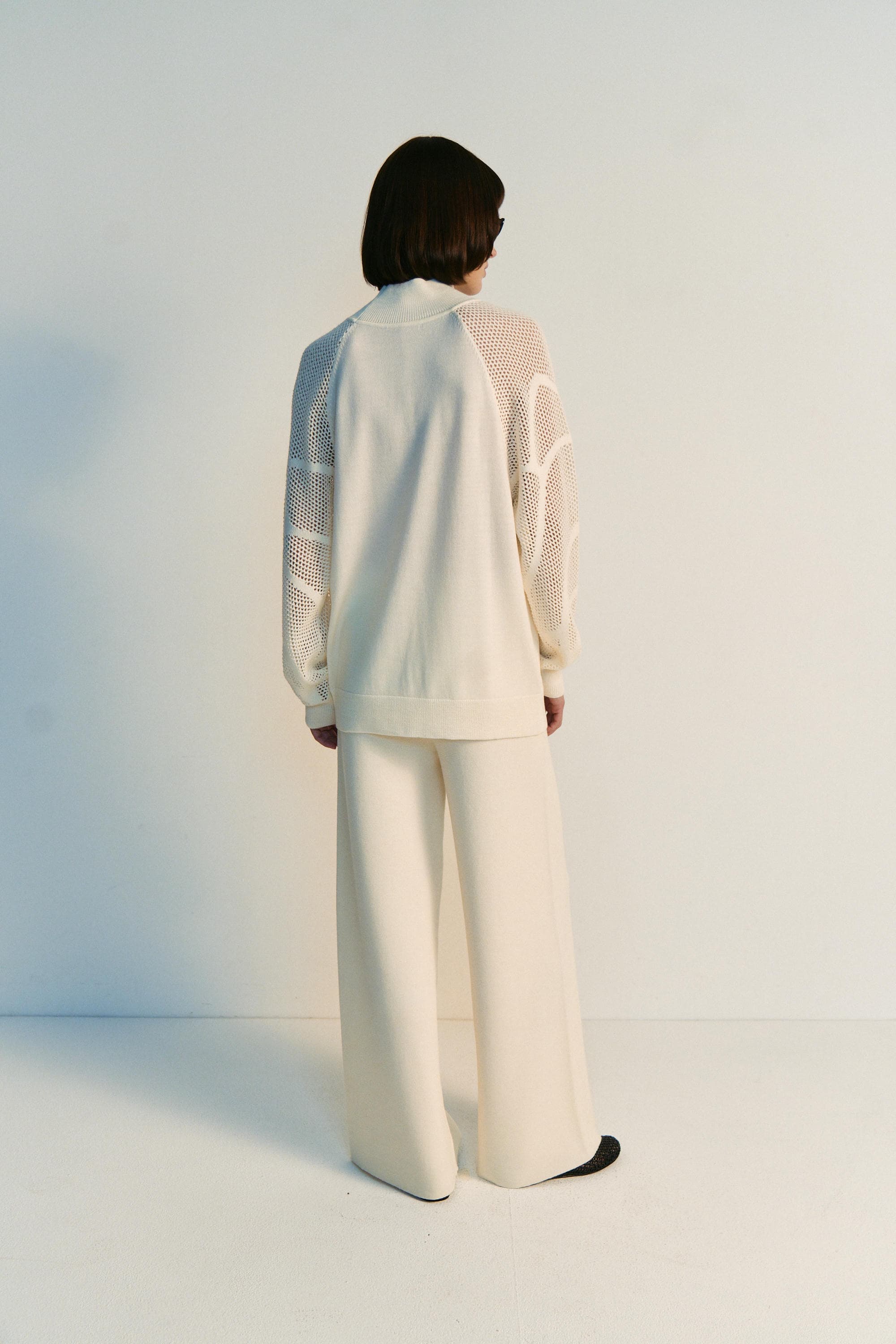 Merino Dense Wide-Leg Trousers