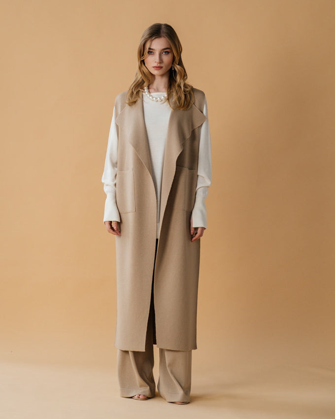 Драпірований Жилет з Мериносу