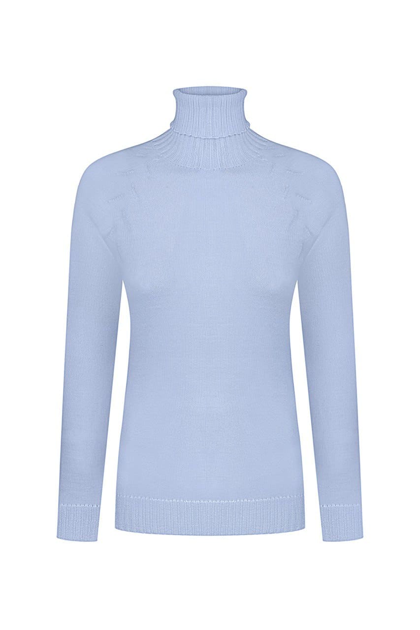 Gerippter Rollkragenpullover aus Merino Essential