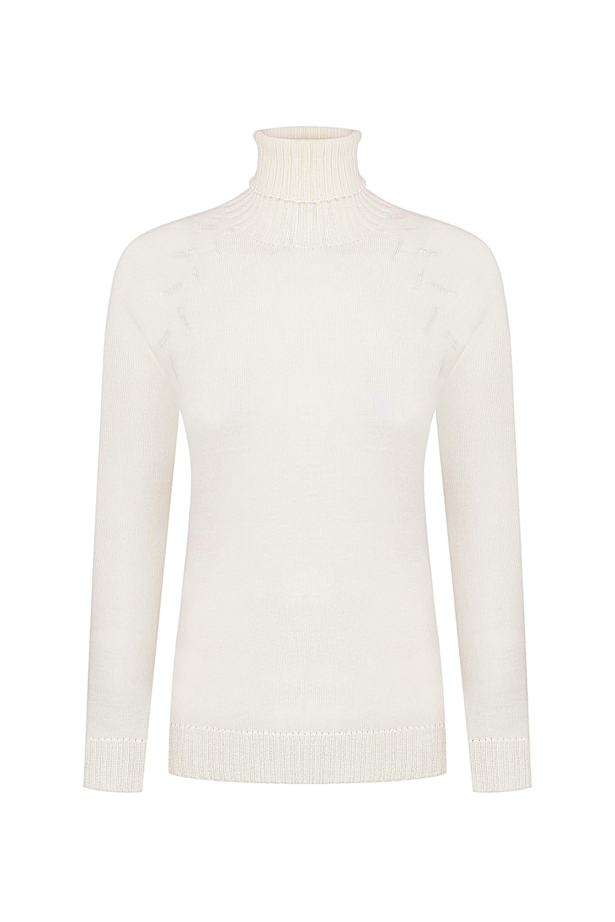 Gerippter Rollkragenpullover aus Merino Essential