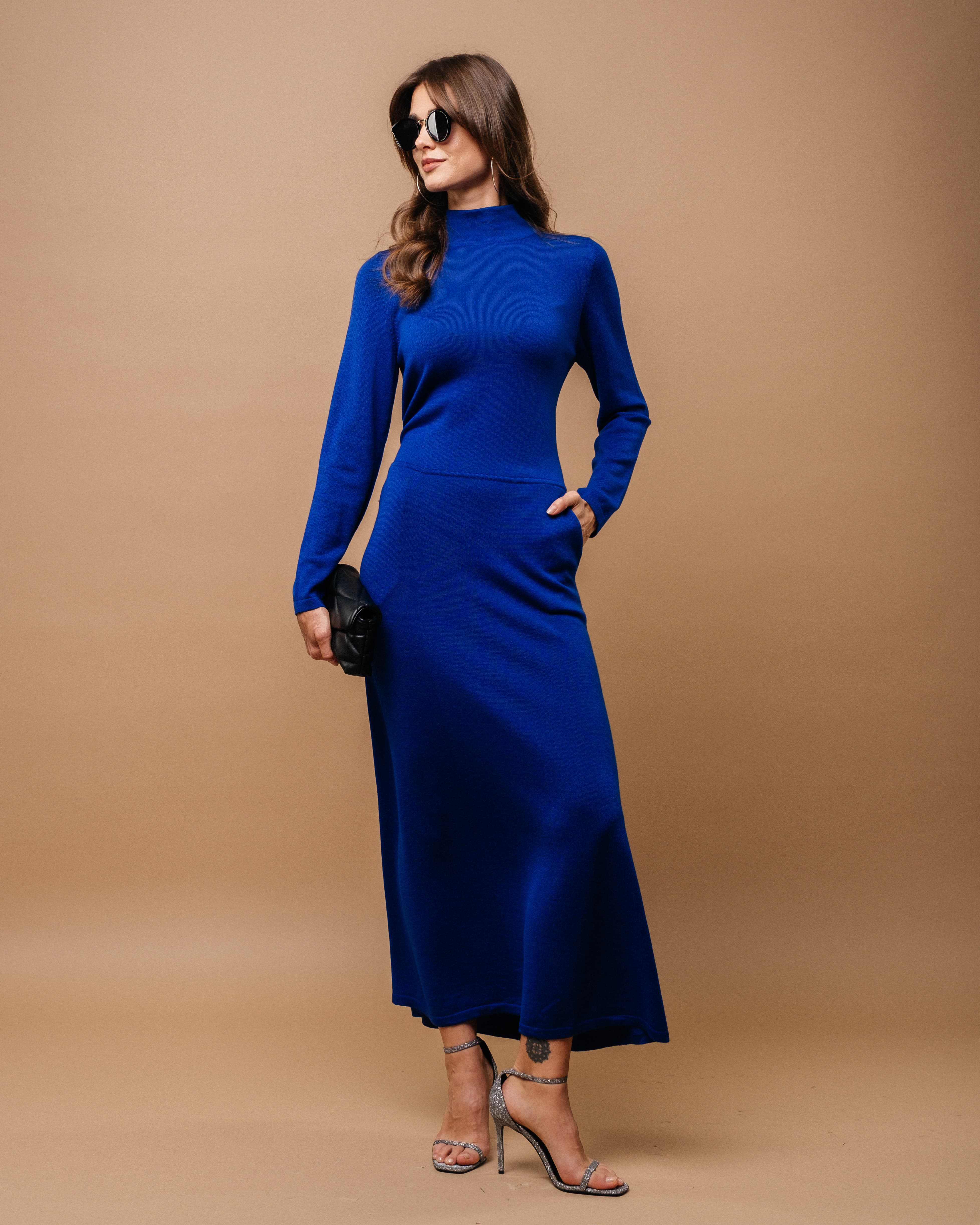 Merino High-Neck Dress