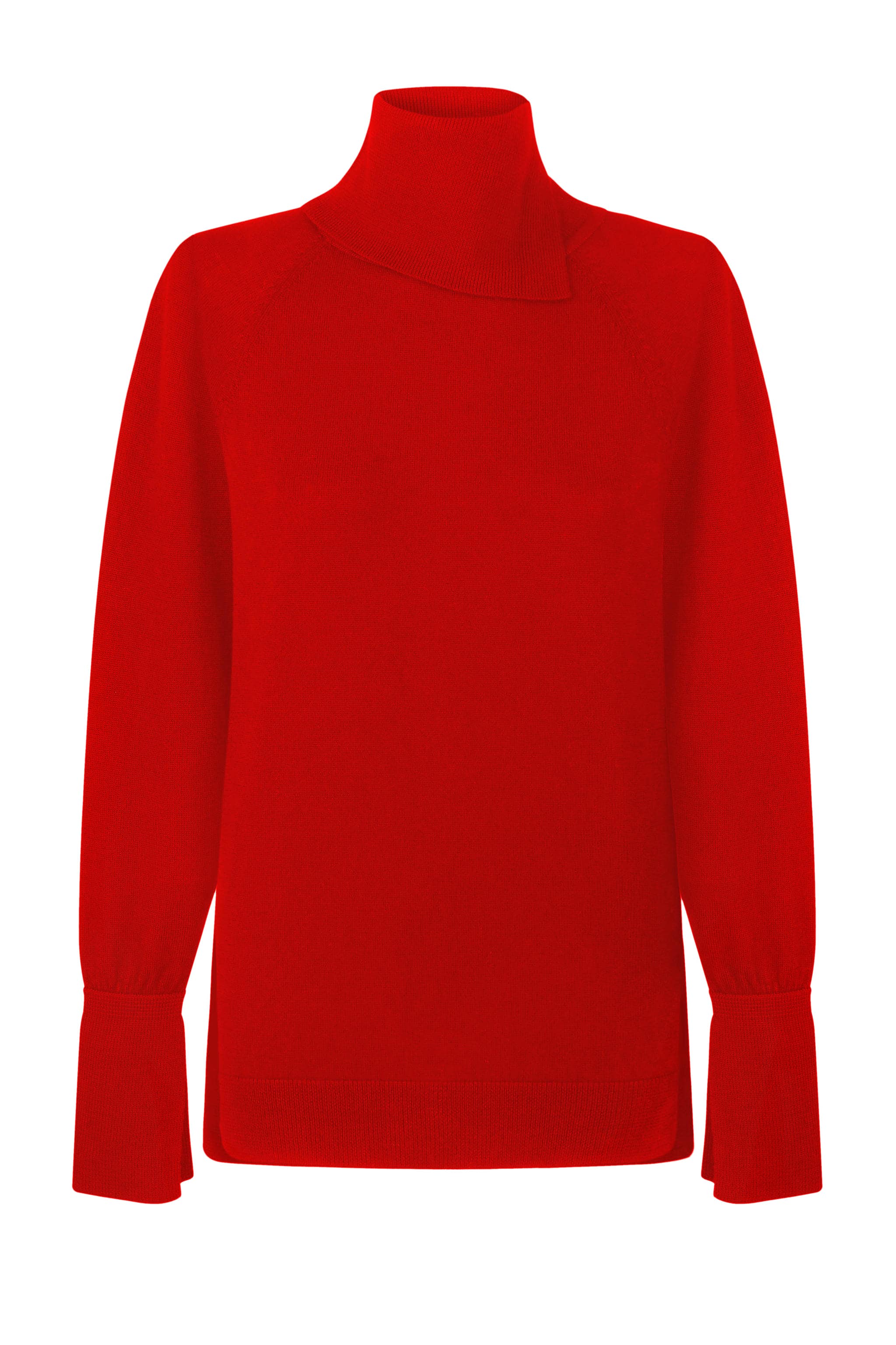 Entspannter Rollkragenpullover aus Merinowolle