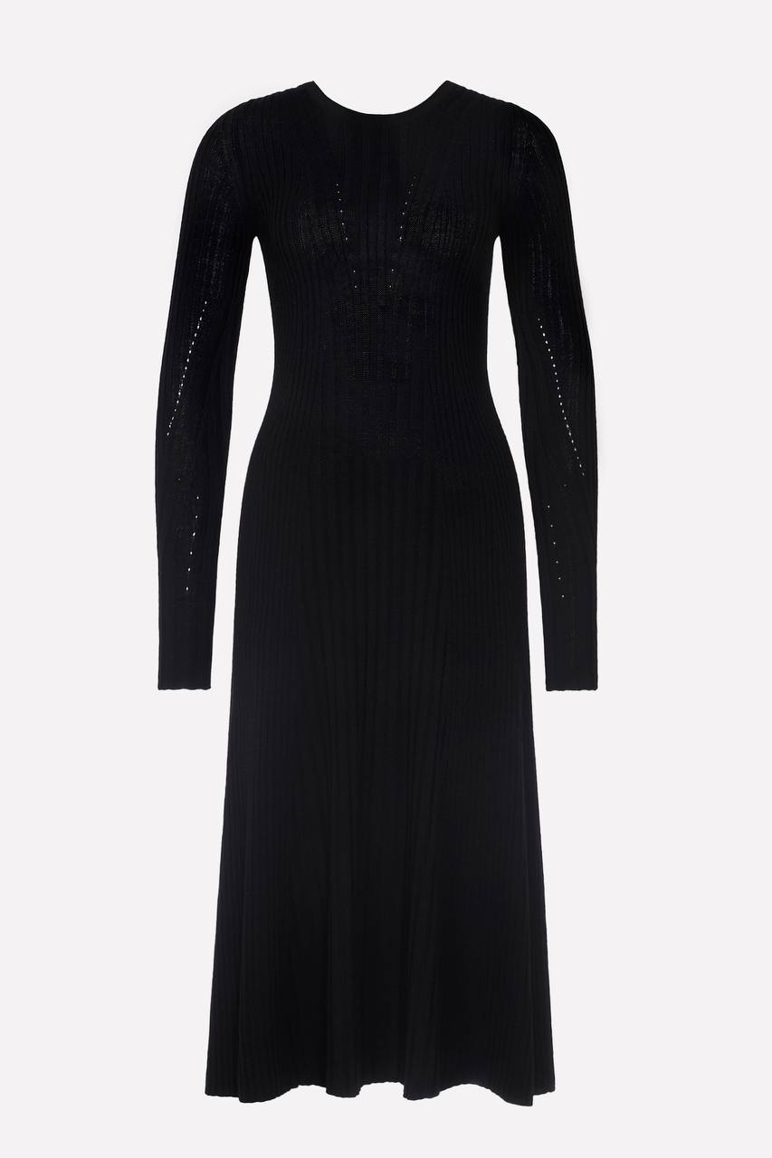 Merino Ribbed Midi Dress