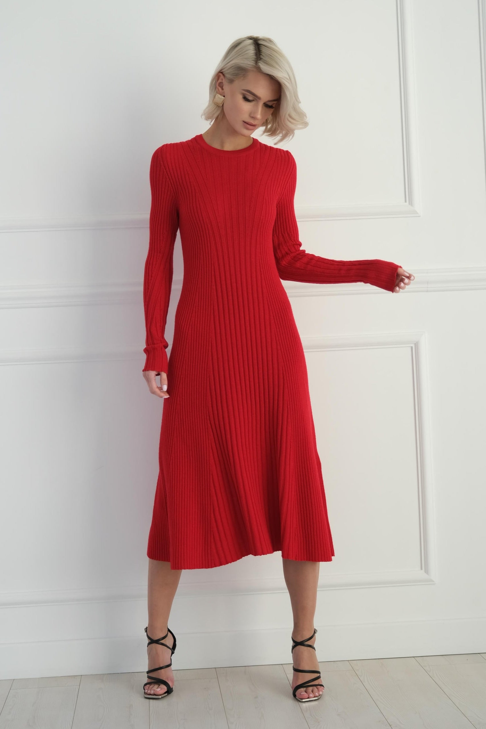 Merino Ribbed Midi Dress
