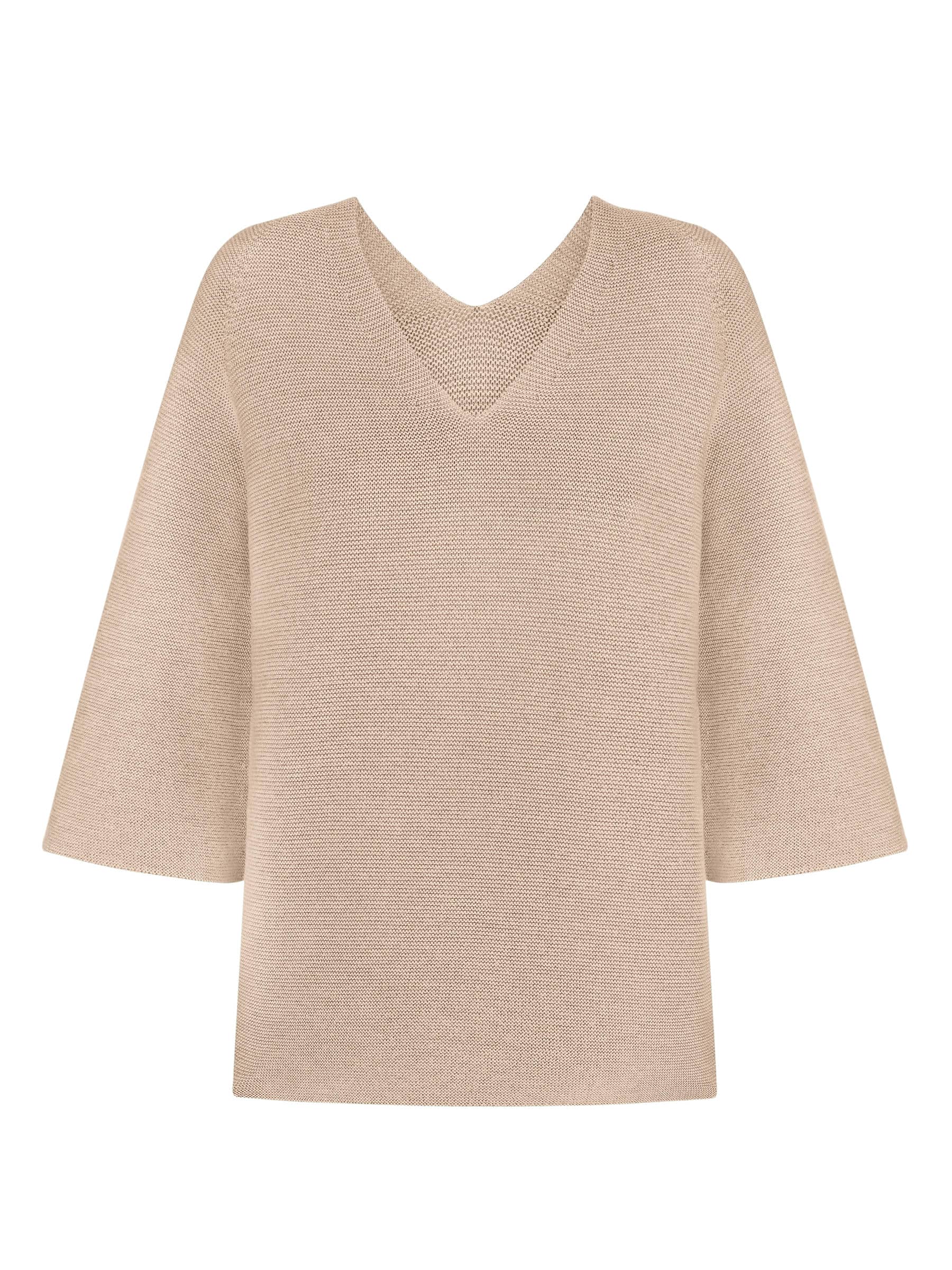 Merino-Pullover mit V-Ausschnitt