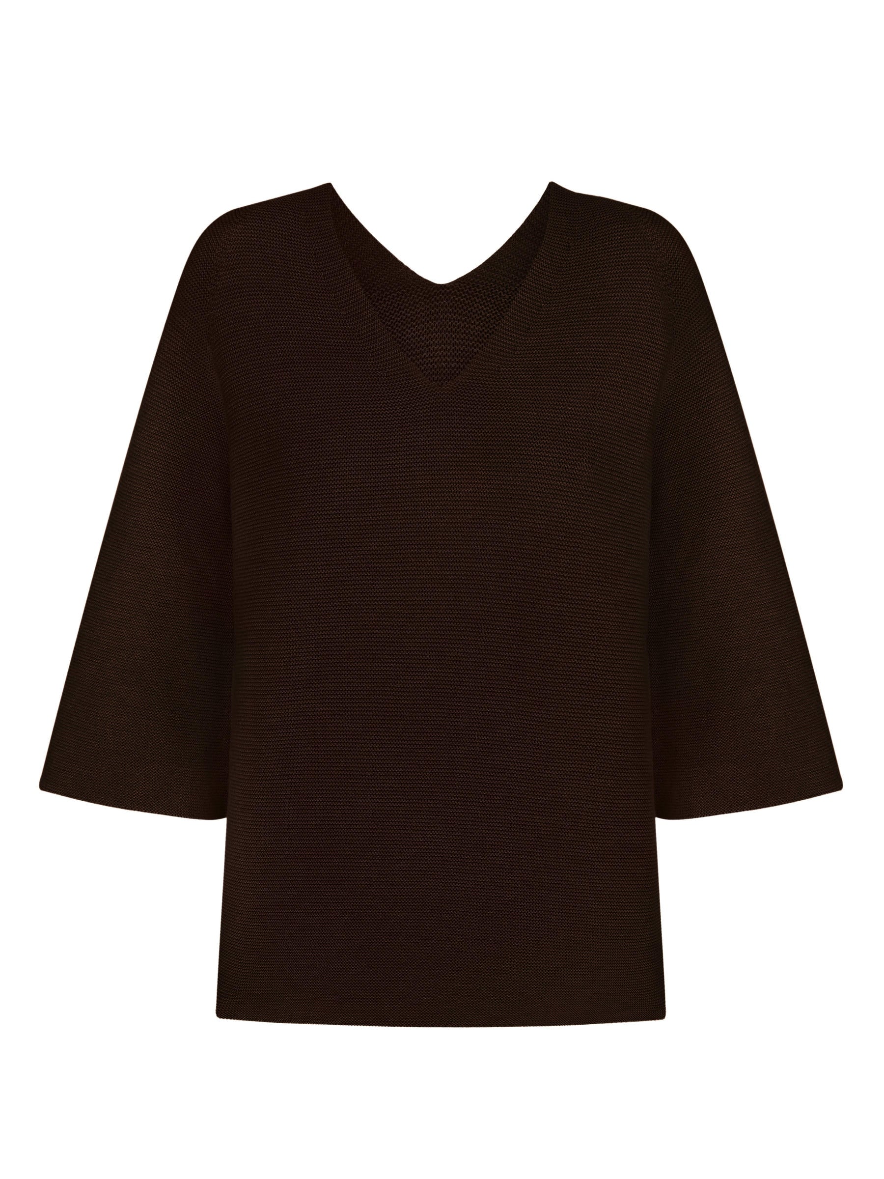 Merino-Pullover mit V-Ausschnitt
