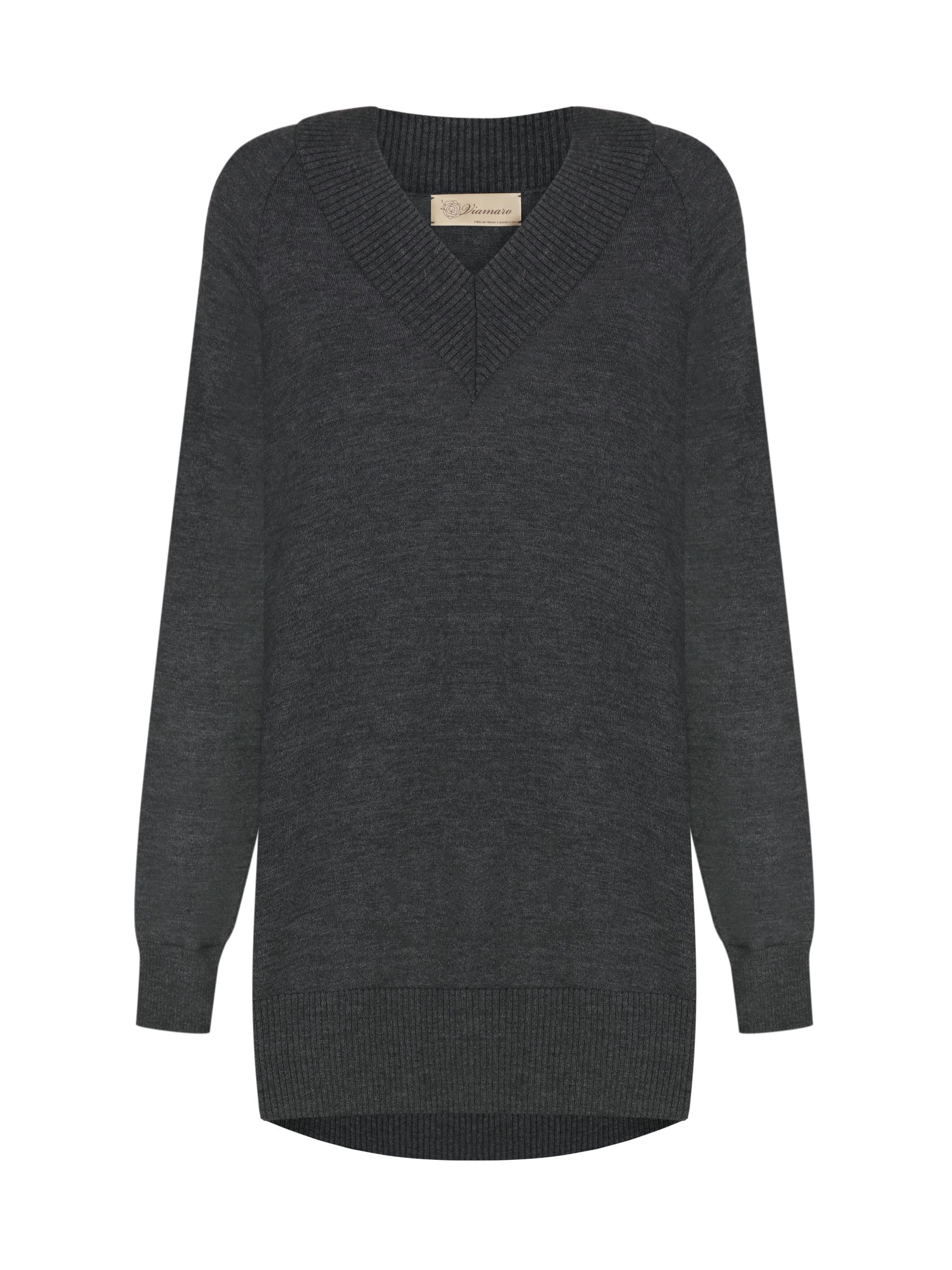 Dark gray sweater on a white background