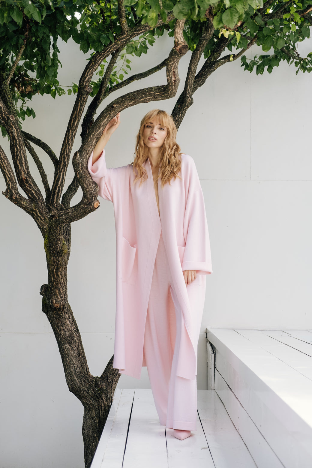 Merino Wool Coat with Belt