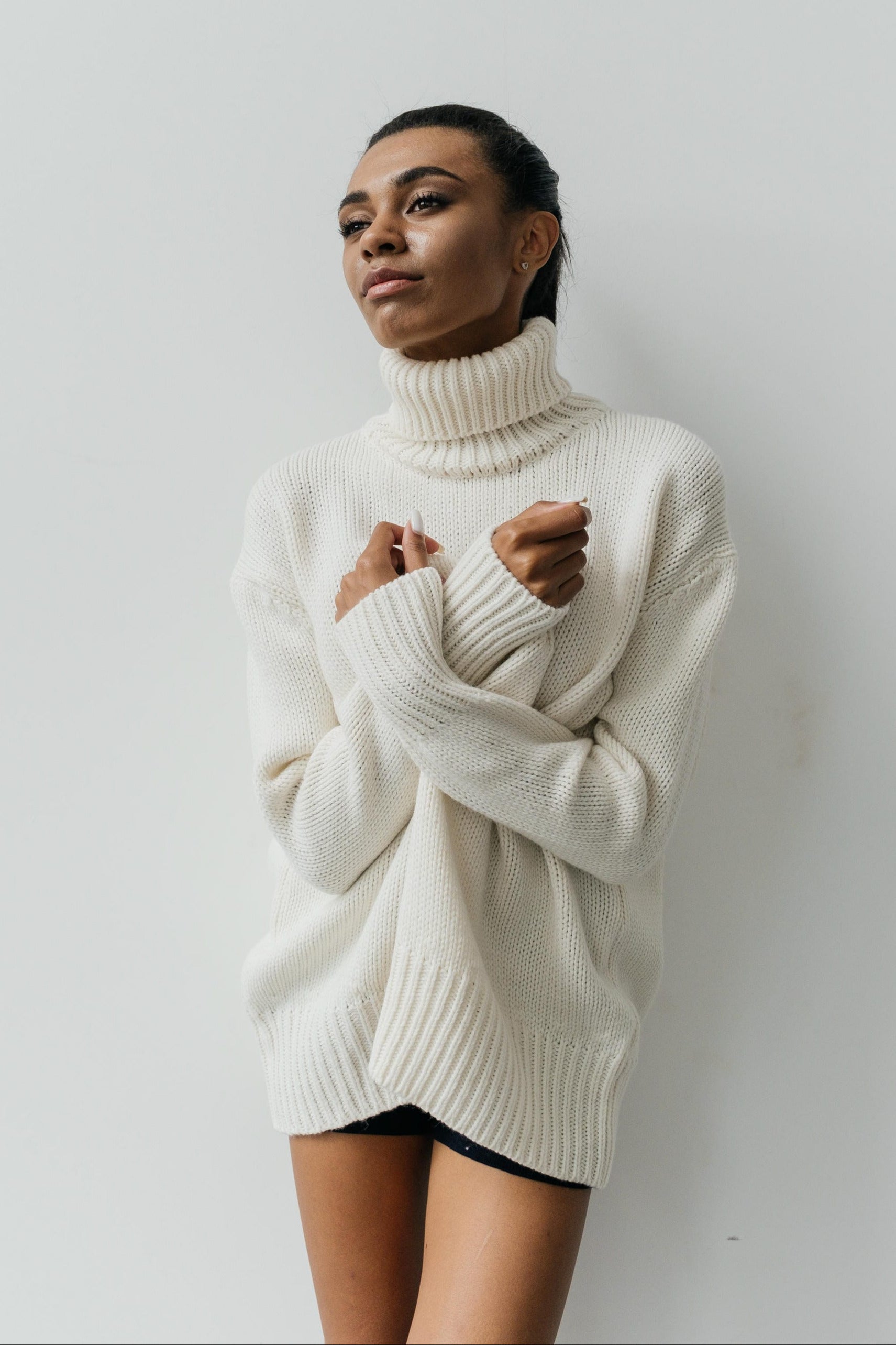 Übergroßer Rollkragenpullover