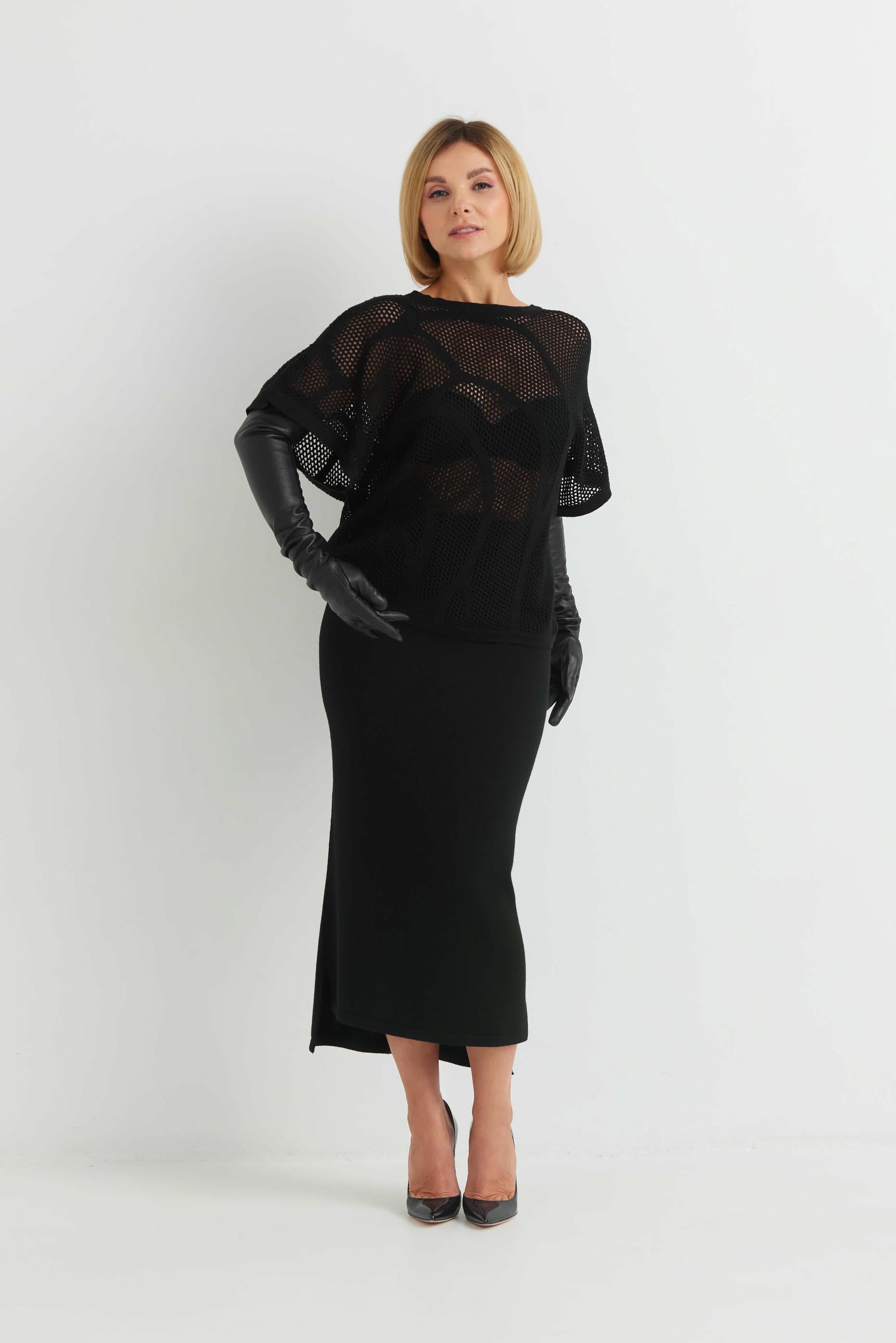 Merino Mesh Knit Top