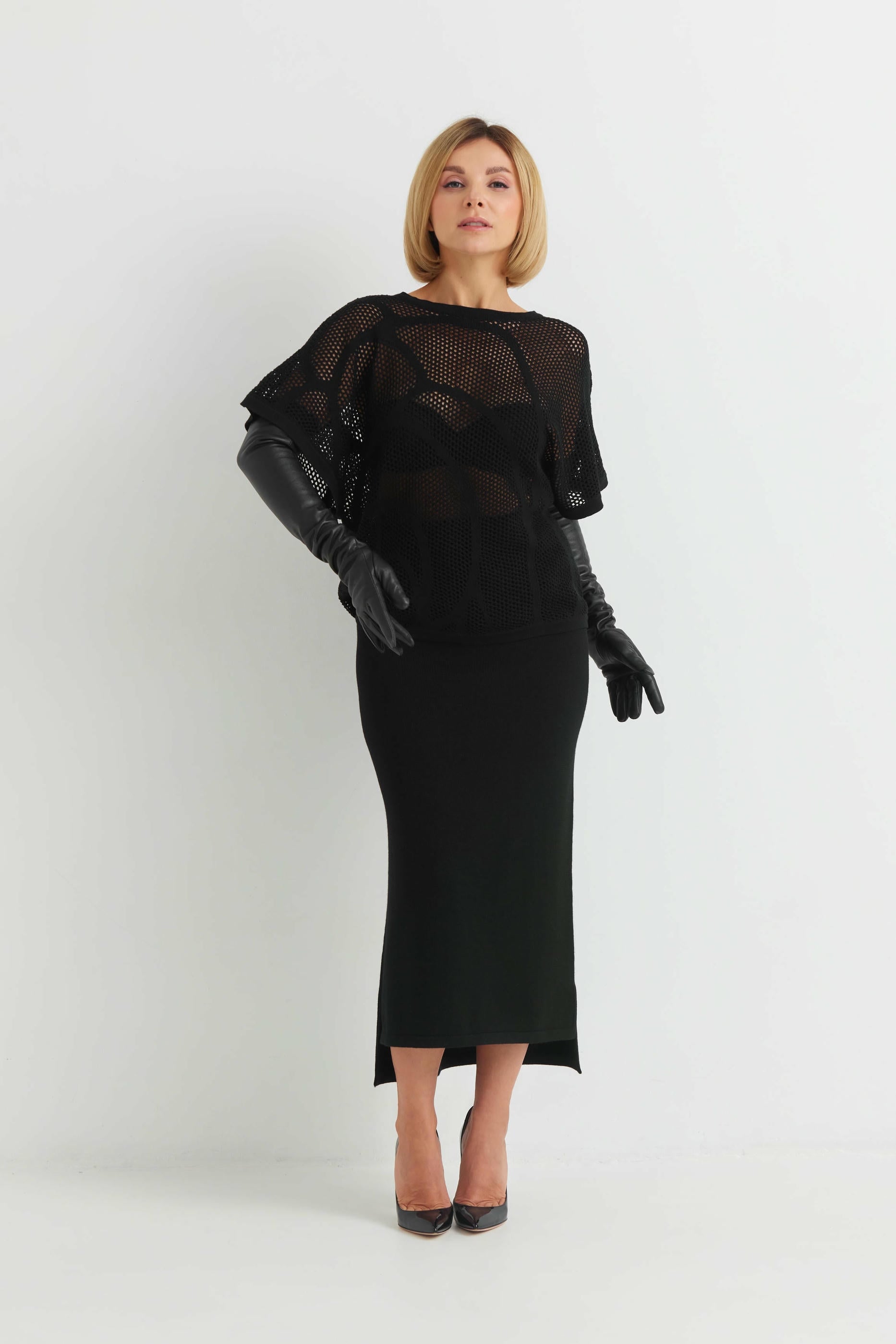Merino Mesh Knit Top