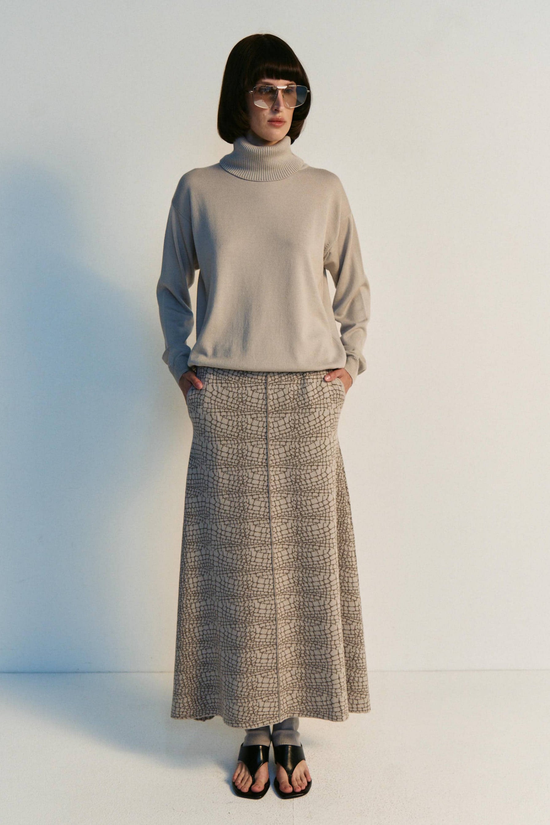 Jacquard-Rock aus Pythongewebe