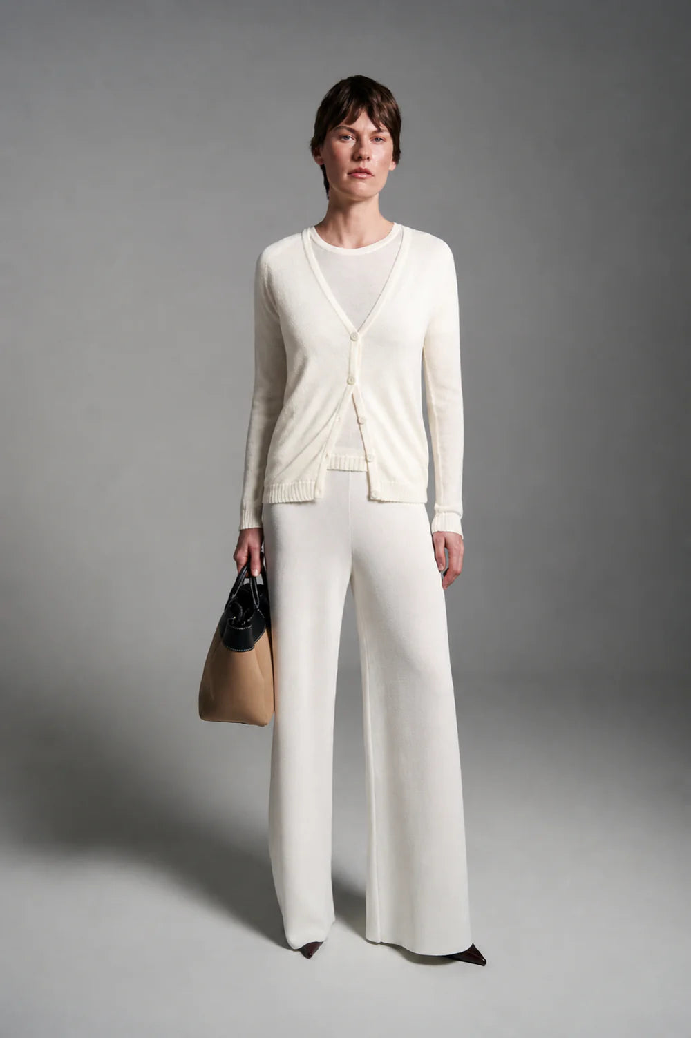 Air Twinset Crew Neck Top & Button Cardigan
