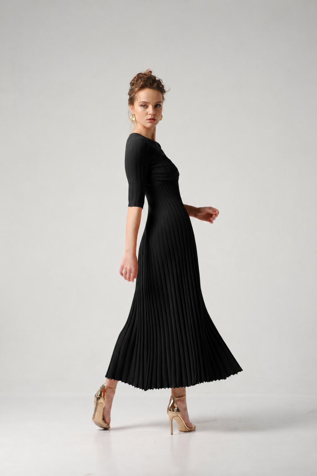 Pleated Maxi Dress