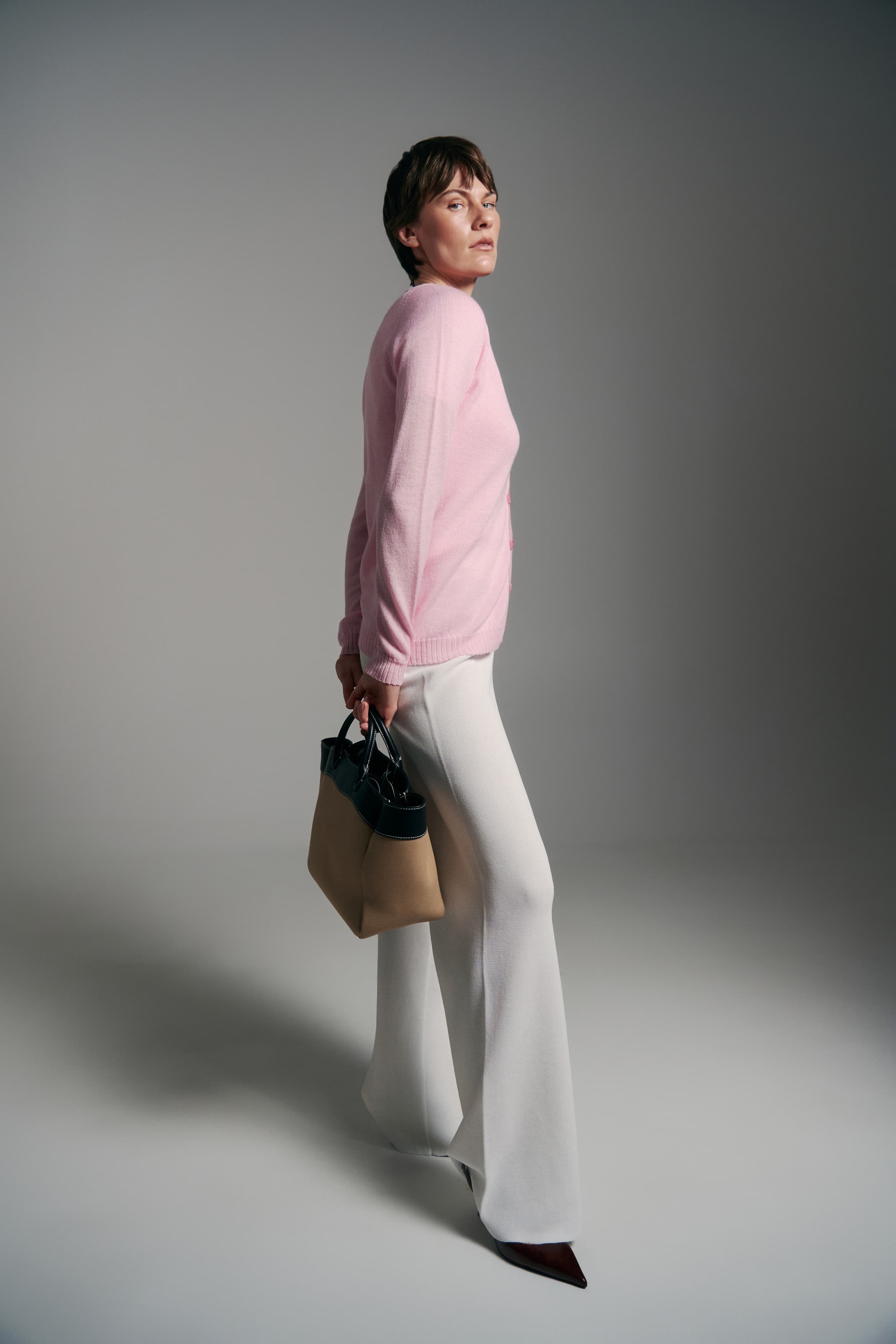 Air Twinset Crew Neck Top & Button Cardigan