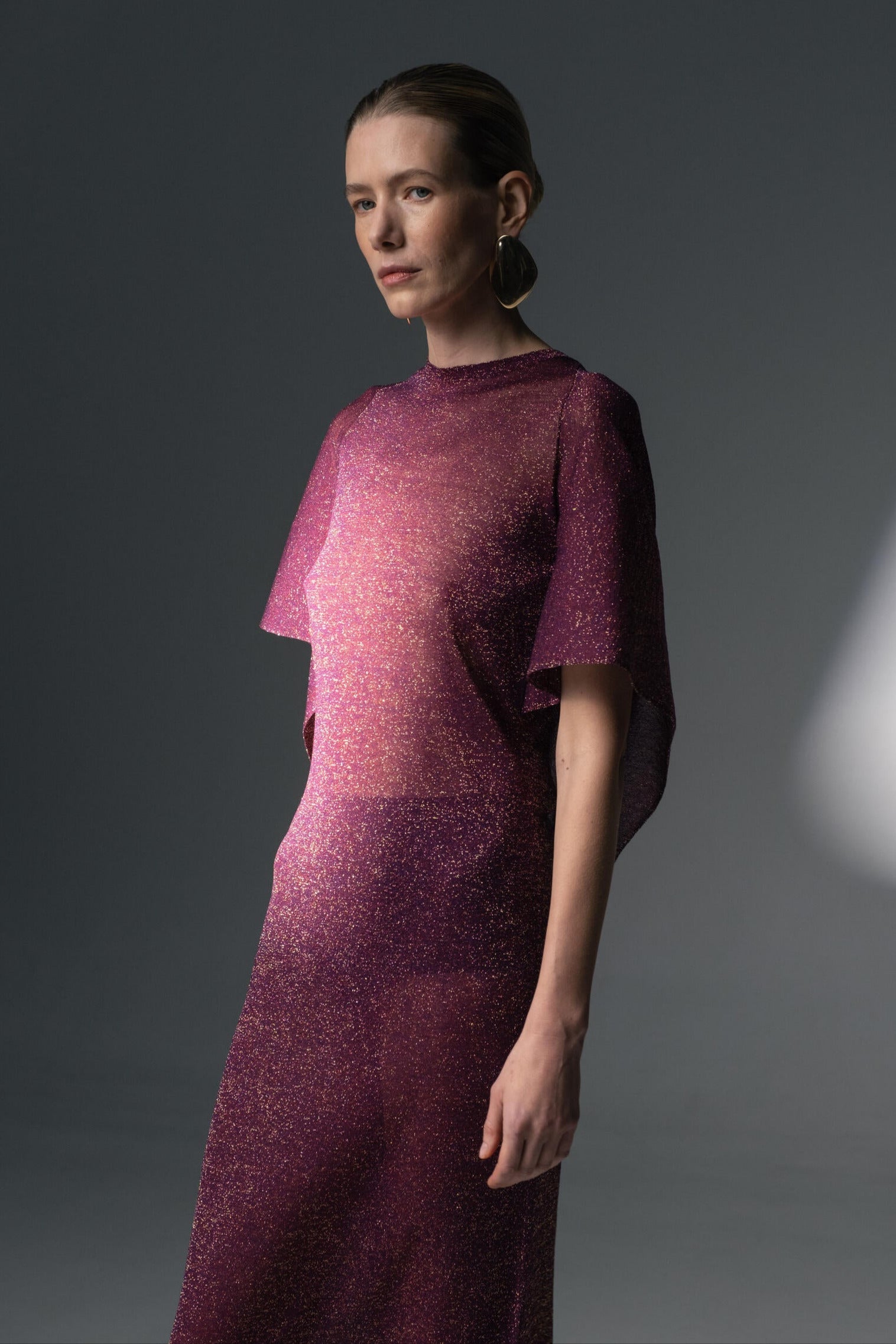 Lurex-Cape-Kleid