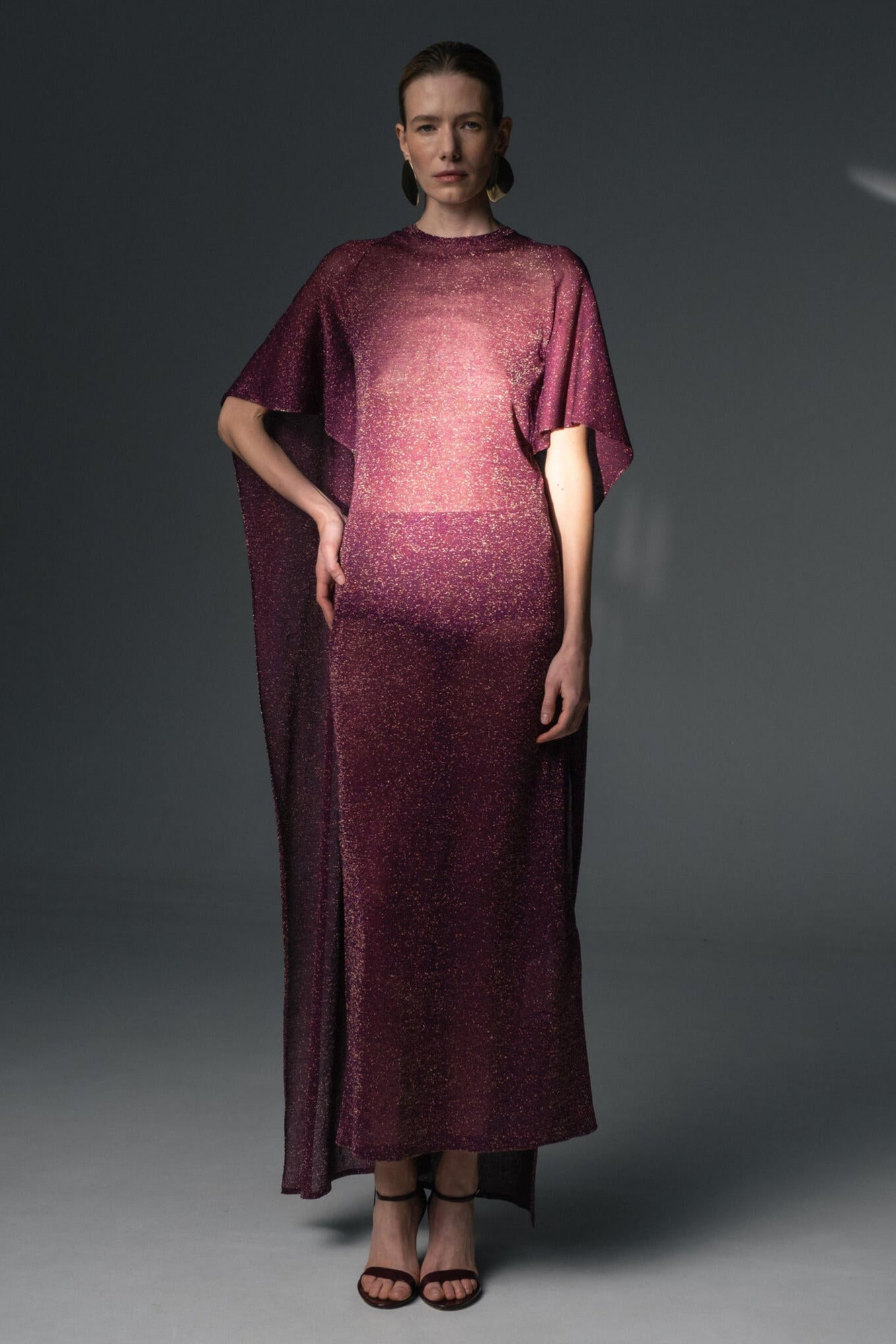 Lurex-Cape-Kleid