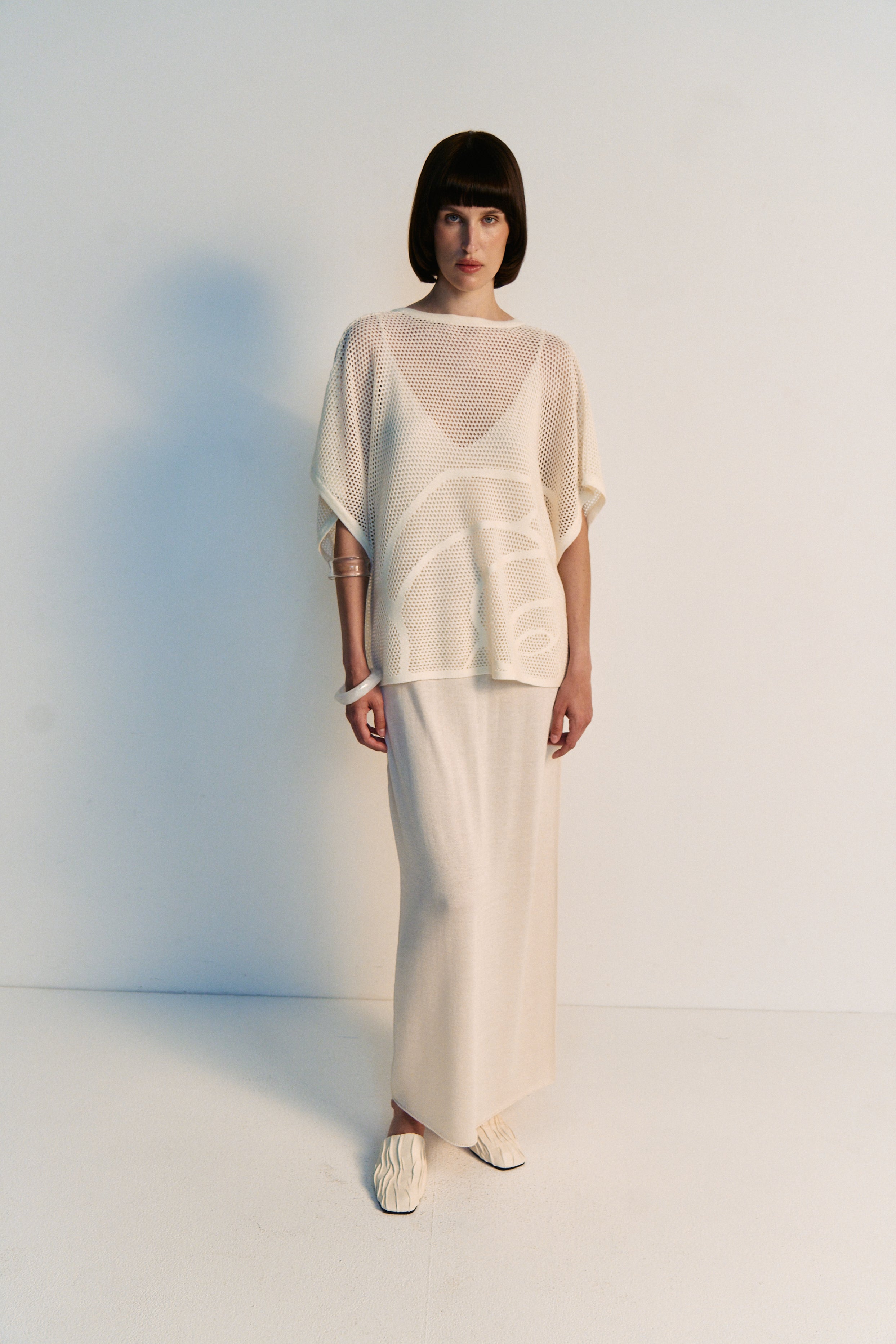 Sheer Knit Slip Dress