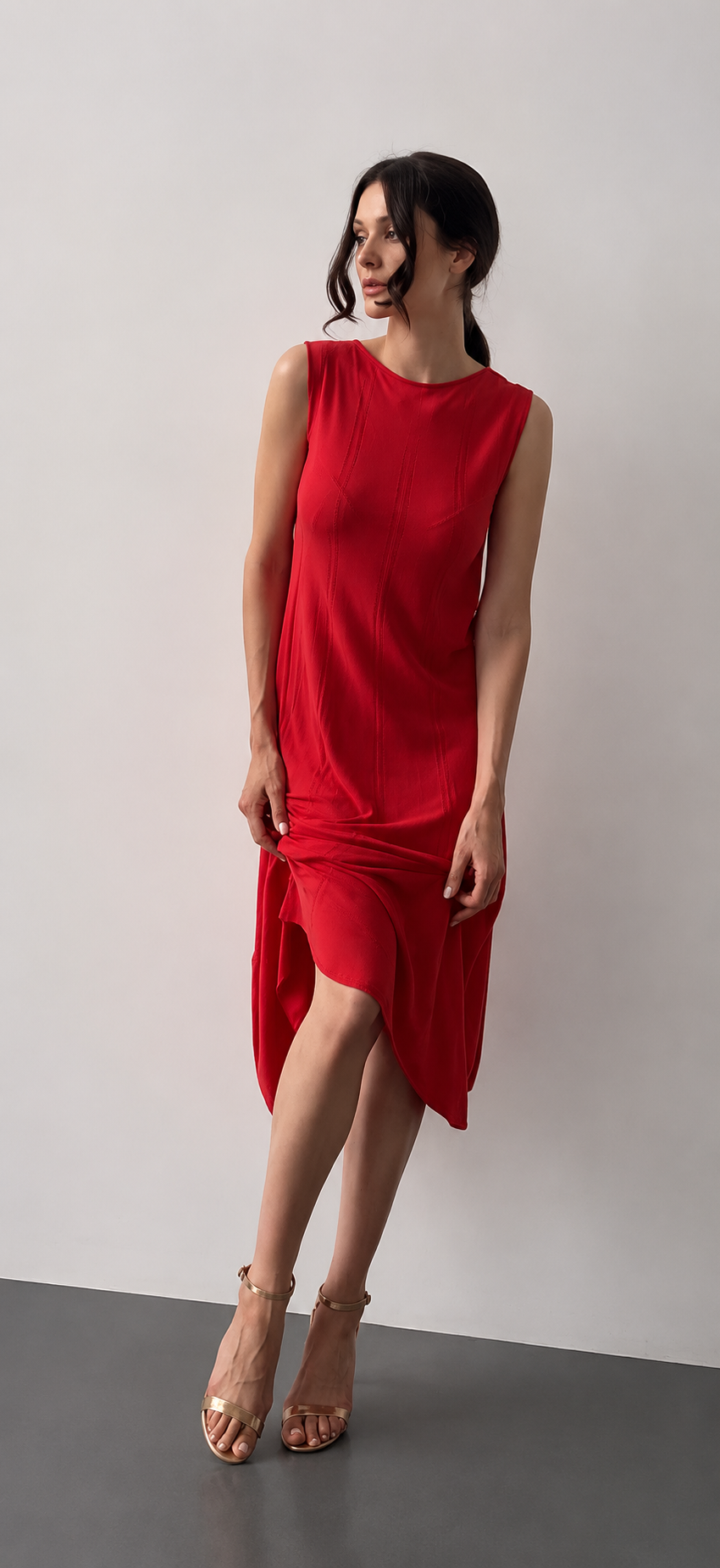 Sundress with a triangle on the back