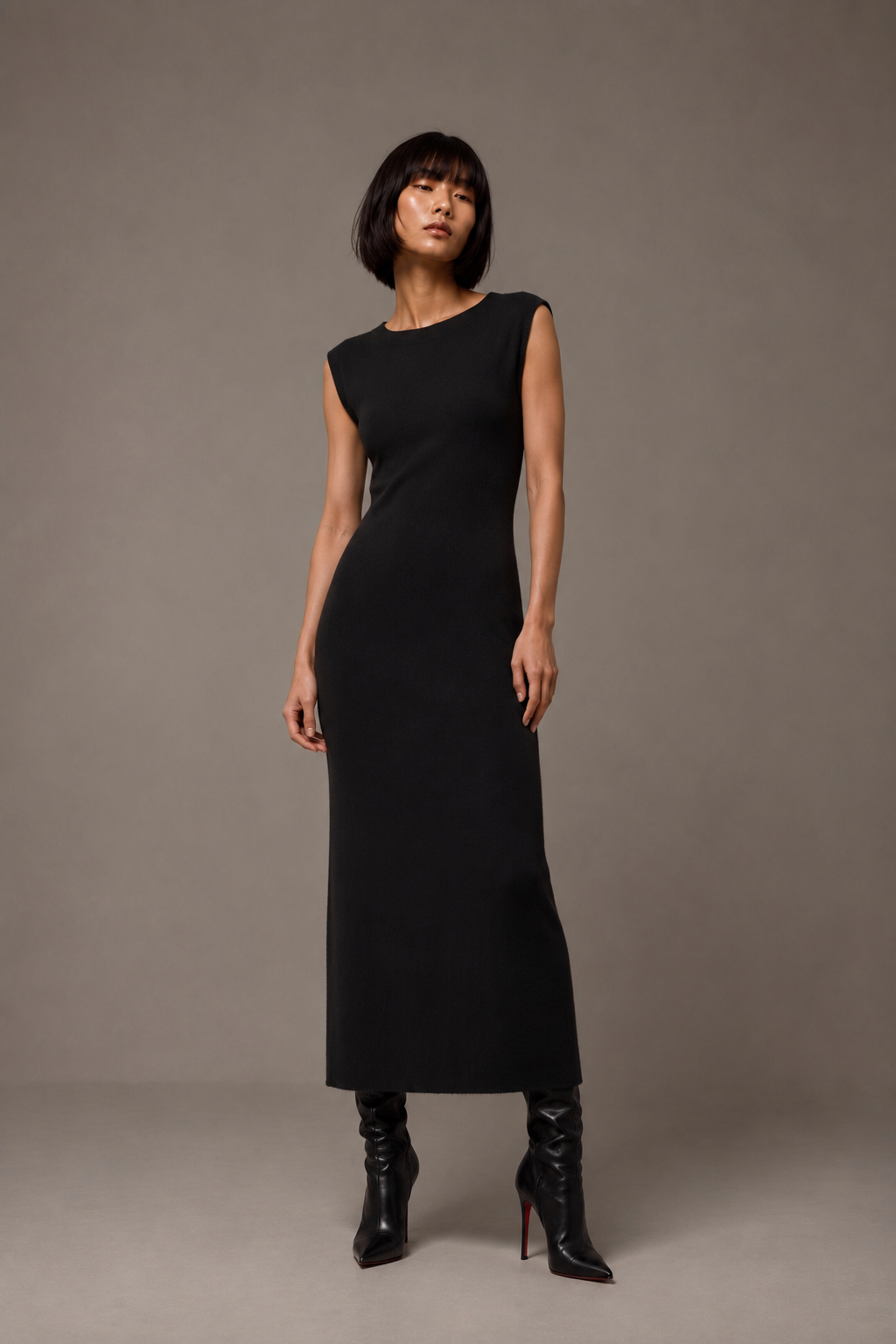 Black Cashmere Silk Dress