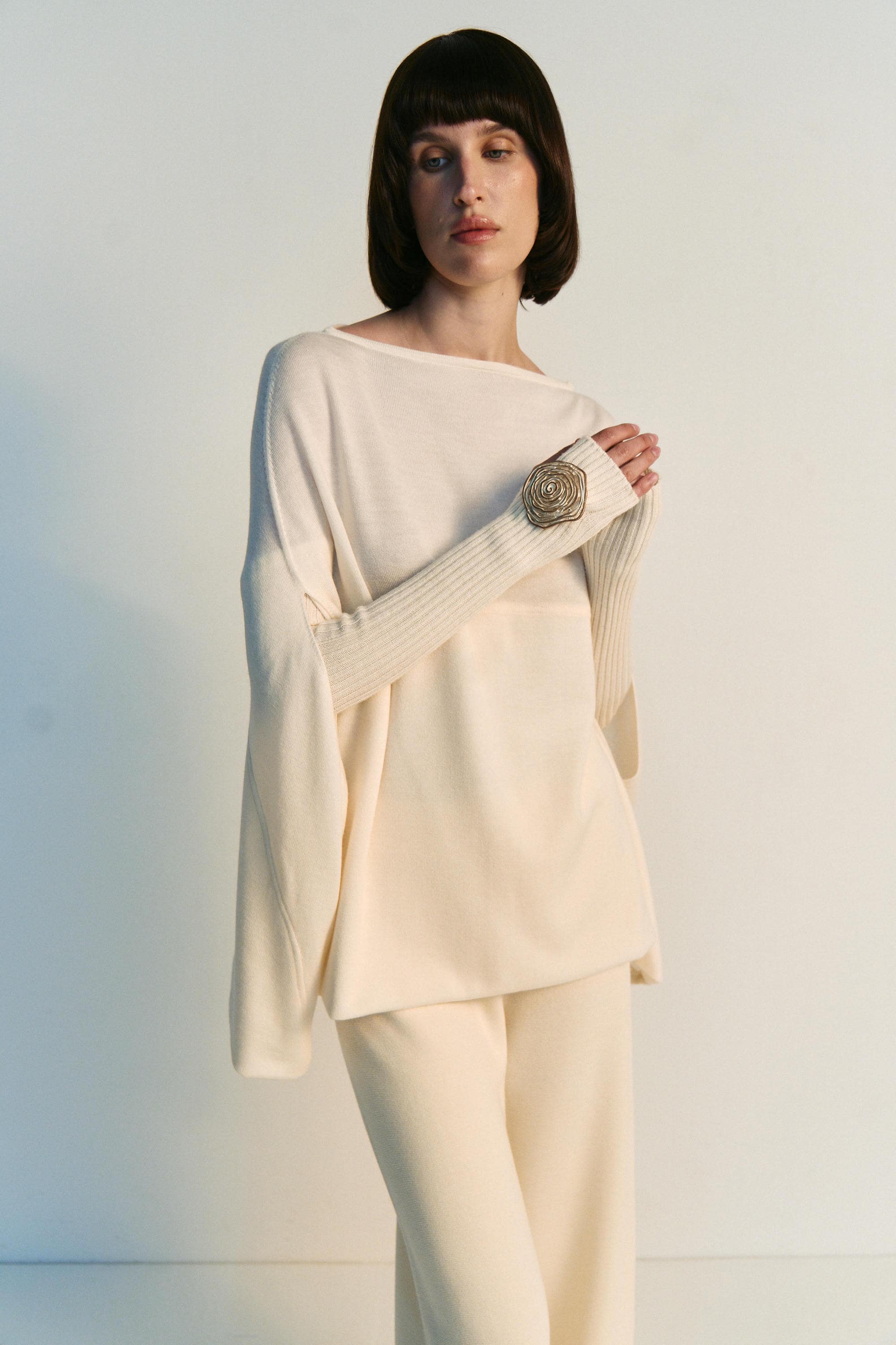 Ärmel aus Merino-Strick