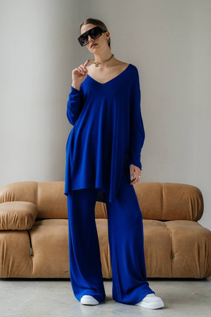 Leichte Hose mit weitem Bein