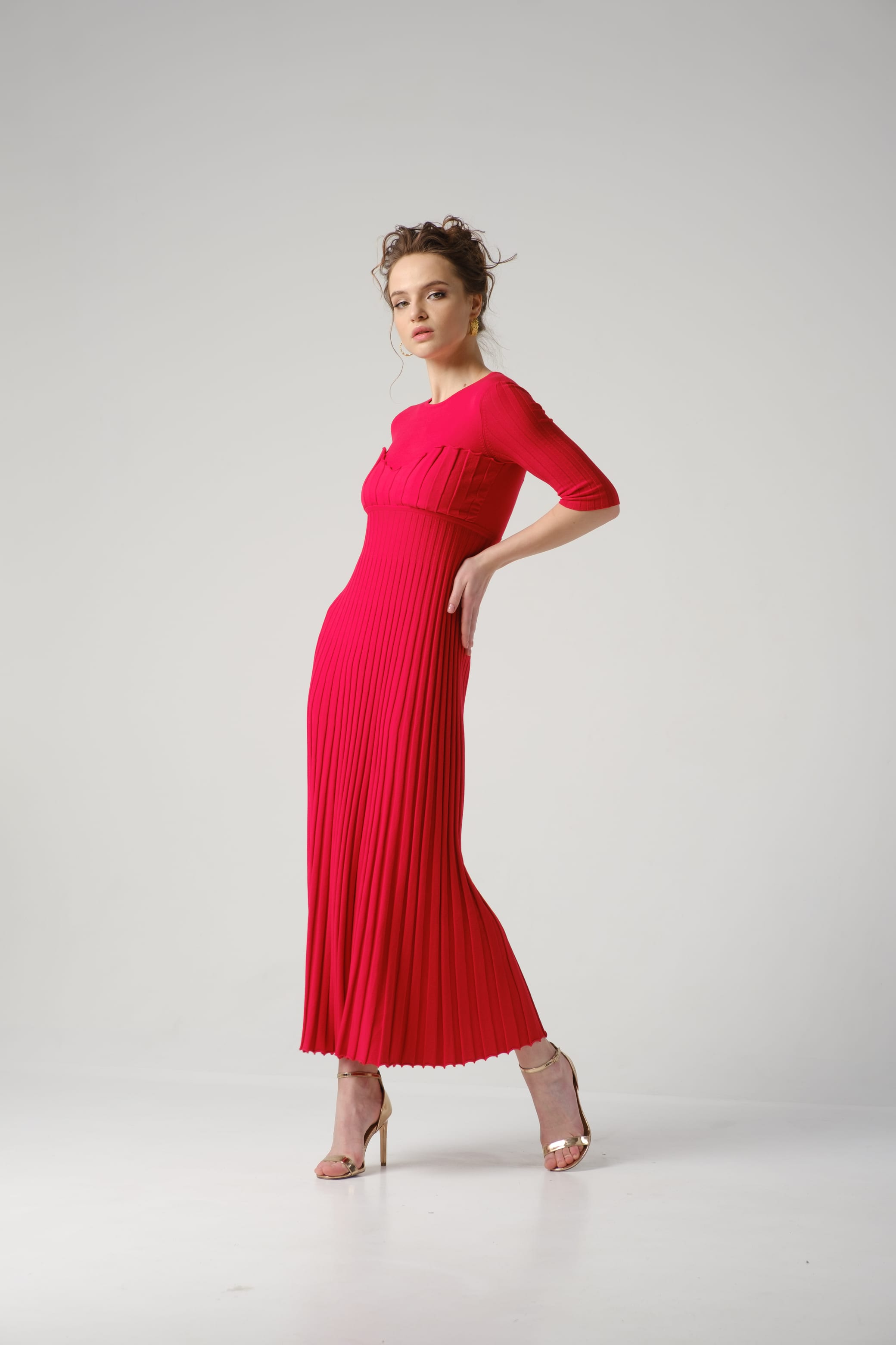 Pleated Maxi Dress