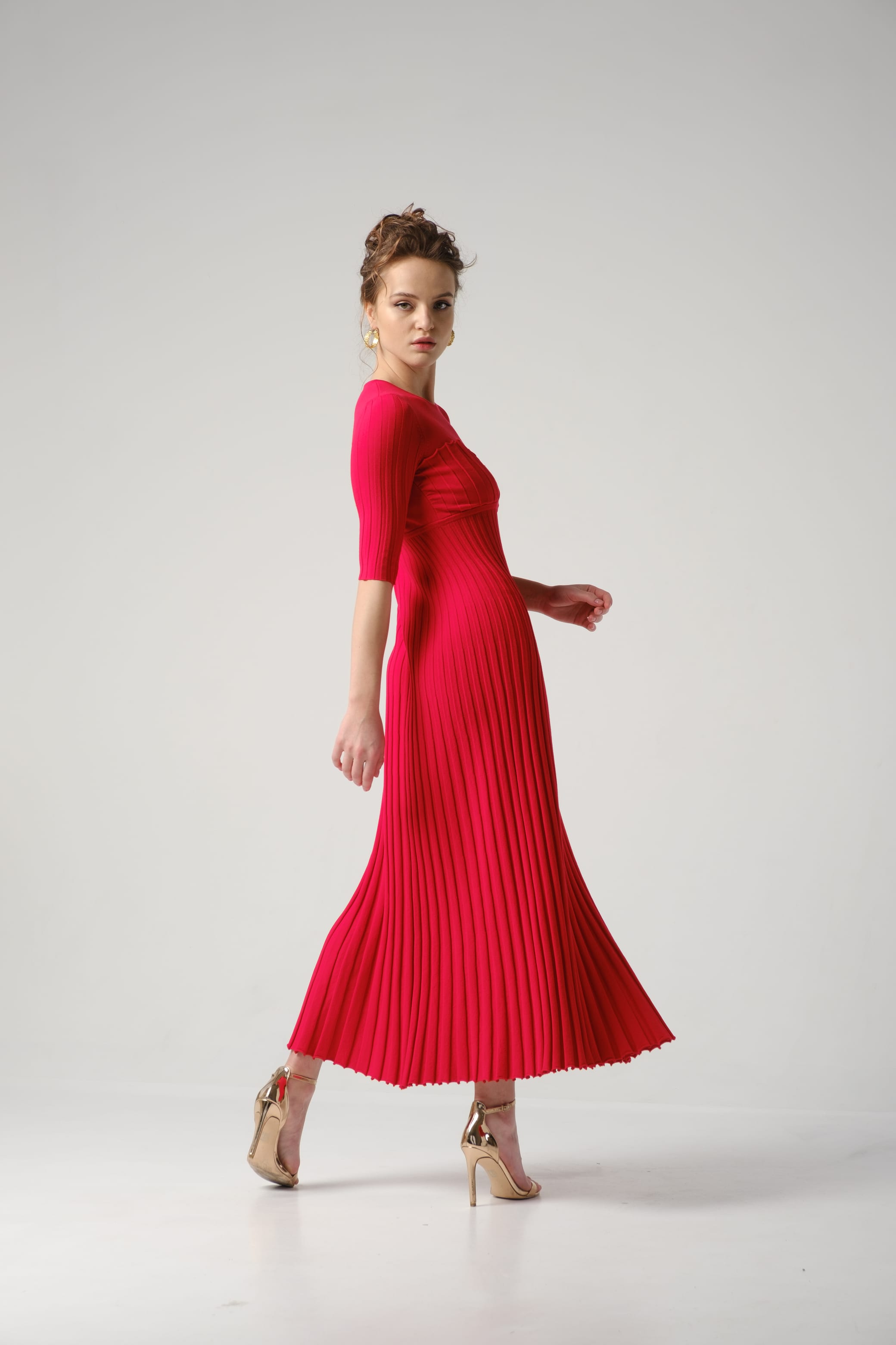 Pleated Maxi Dress