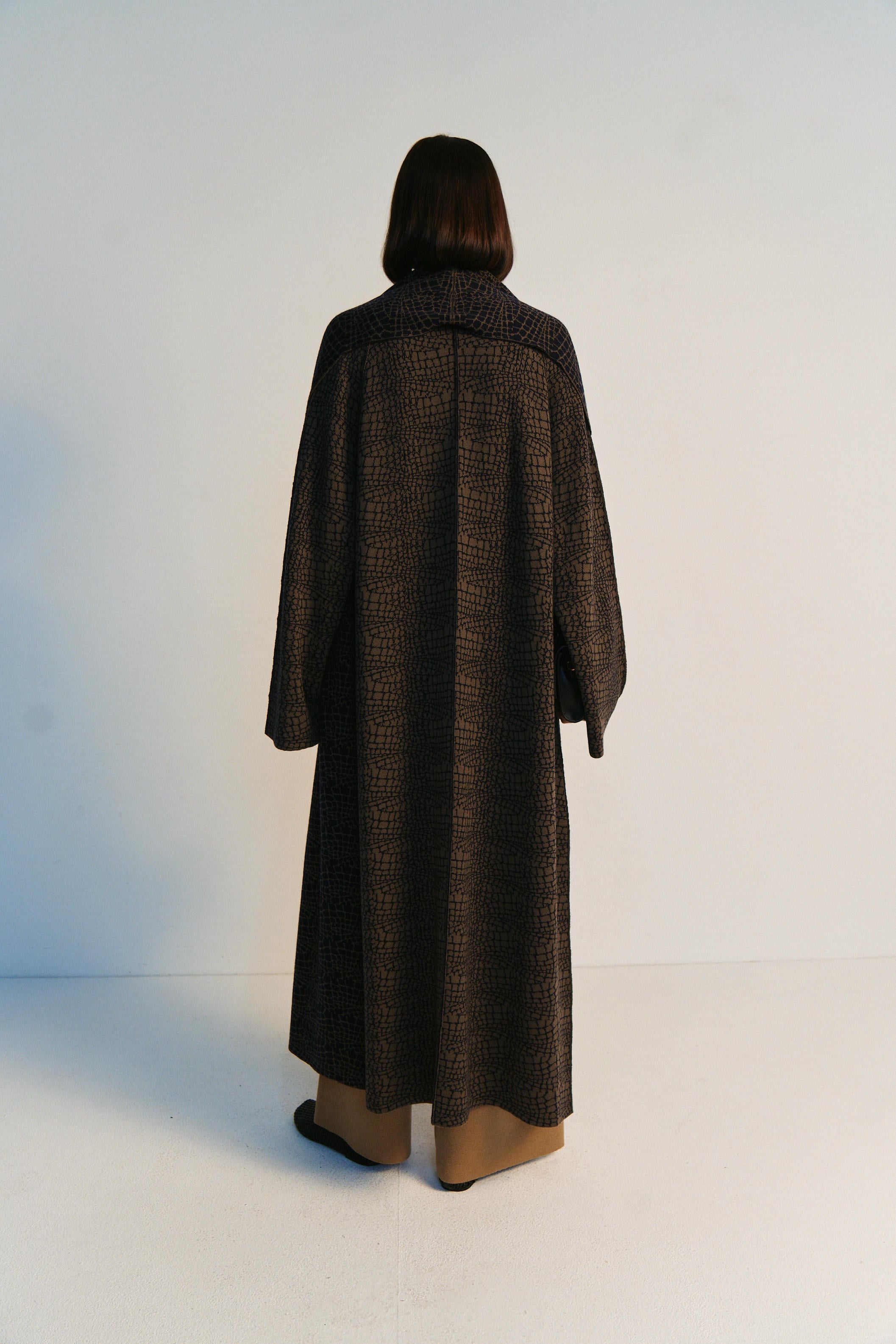 Merino Animal Print Jacquard Coat