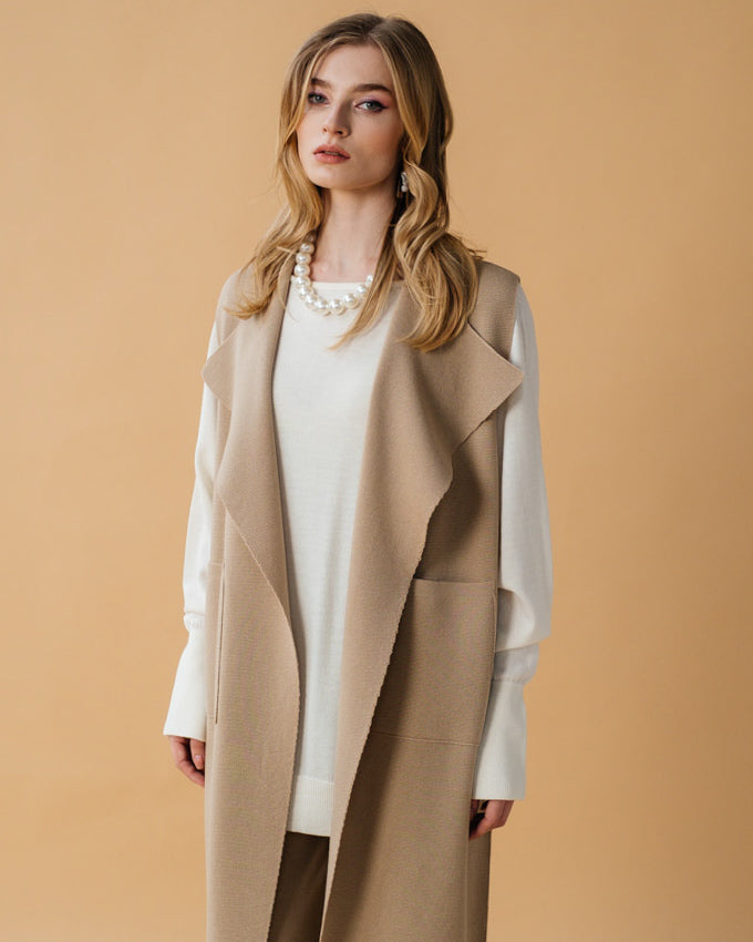 Драпірований Жилет з Мериносу