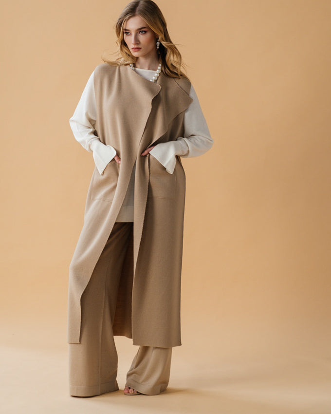 Драпірований Жилет з Мериносу